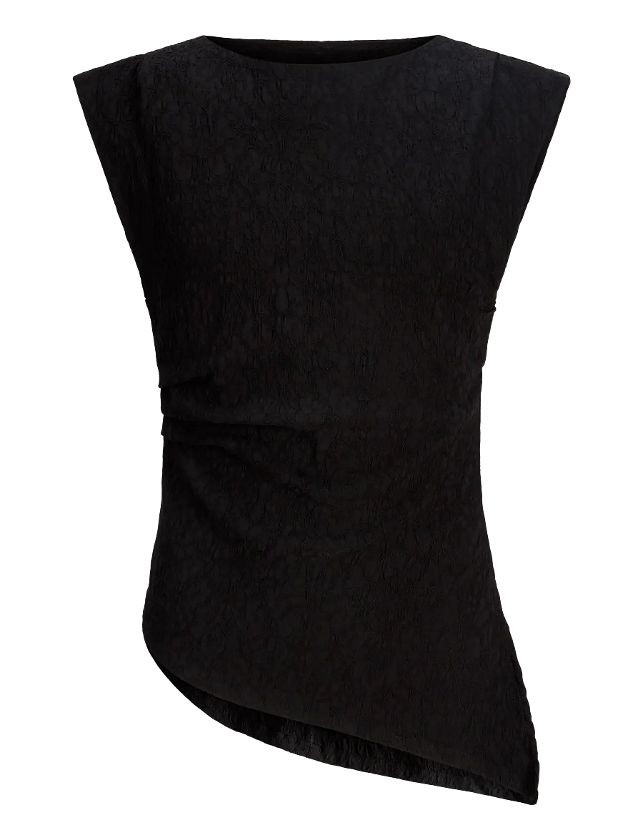JJXX Kids - JXVINNIE CAT STRUCTURE SL TOP WVN GRL - black - 0