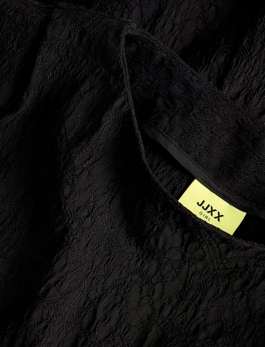 JJXX Kids - JXVINNIE CAT STRUCTURE SL TOP WVN GRL - black - 2