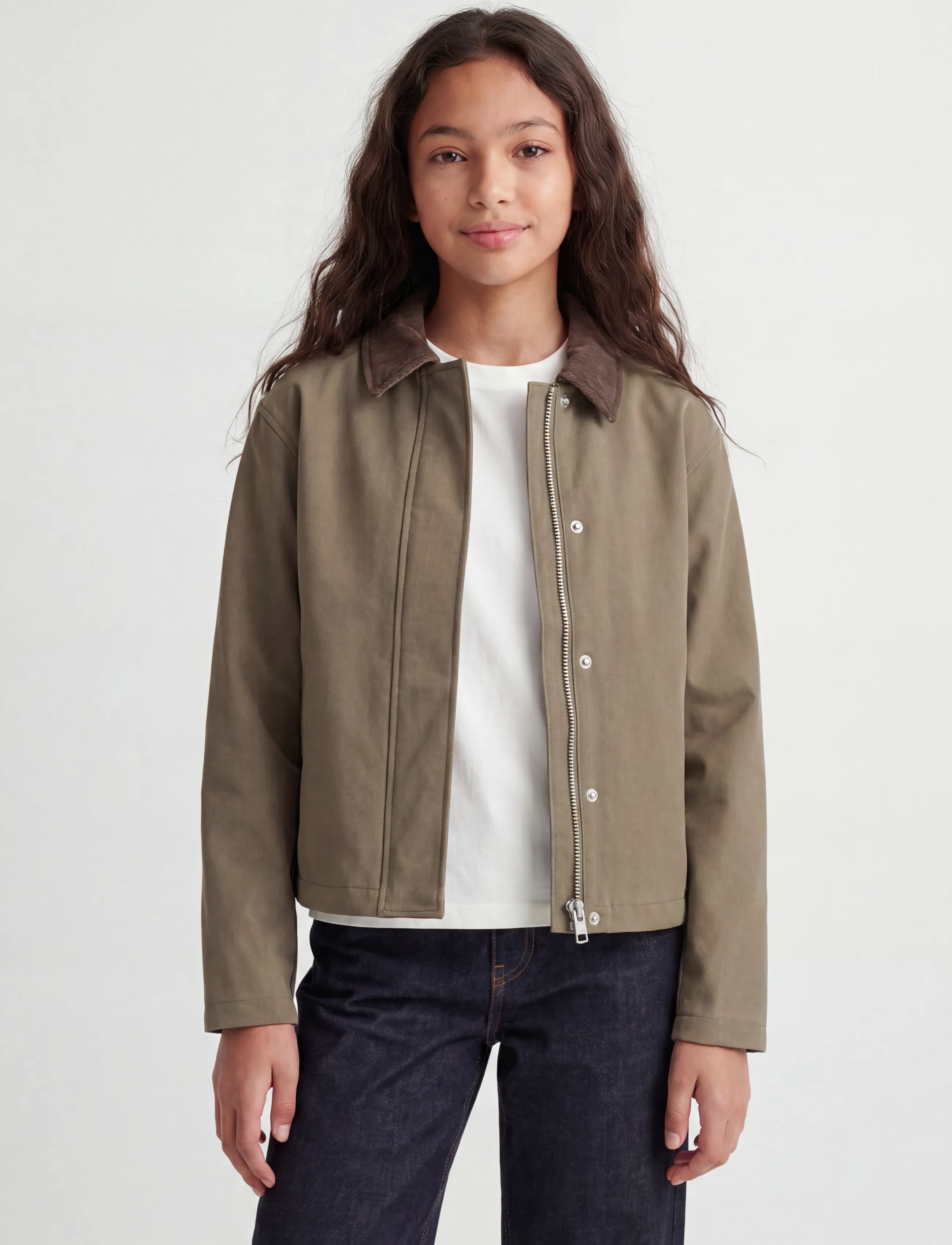 JJXX Kids Jxwilma Worker Jacket Otw Grl Sn, 164, Jackets & Coats, Beige - Light Jackets, Kinder