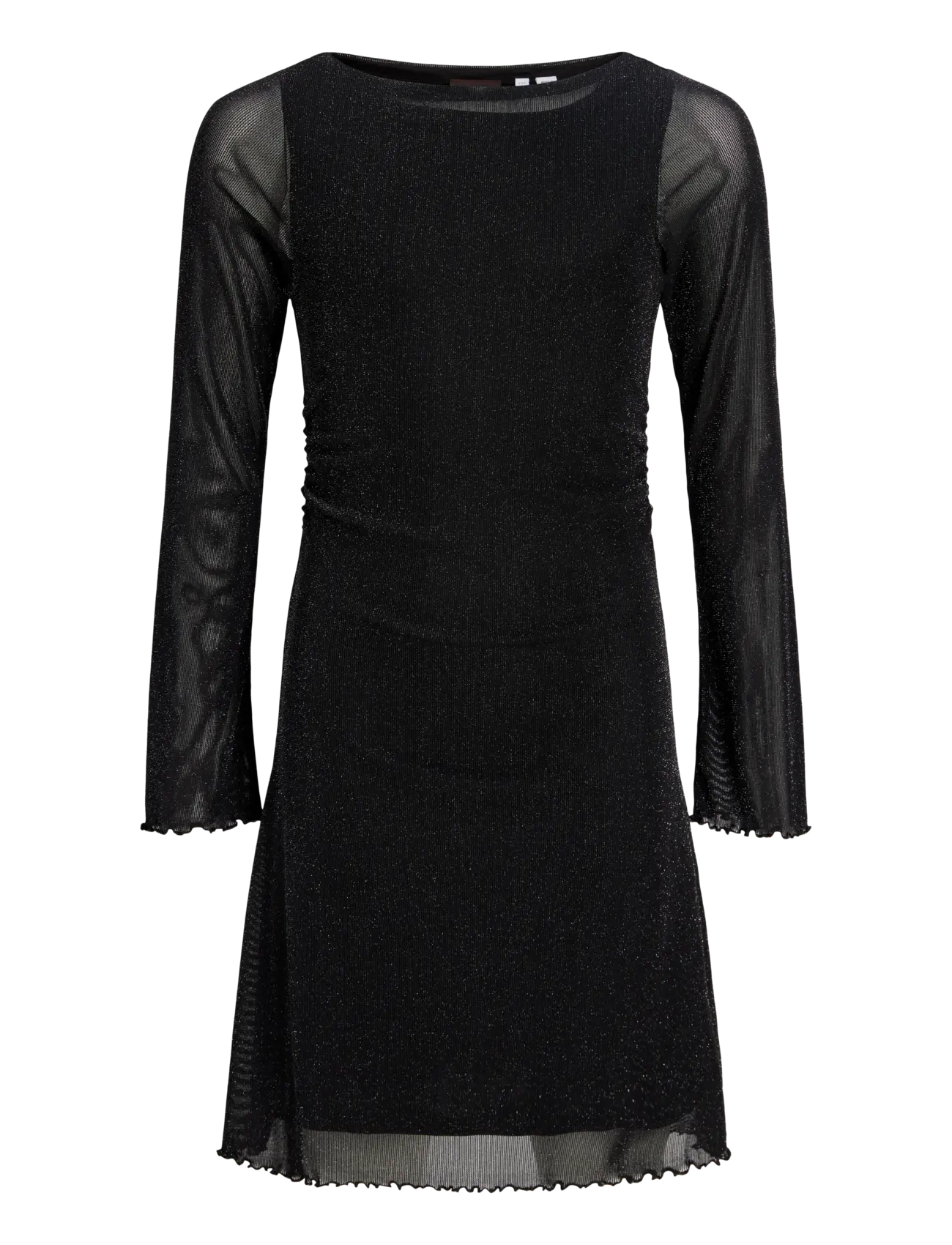 JJXX Kids JXMINNA MESH GLITTER LS DRESS WVN GRL - Partykleider - BLACK / black