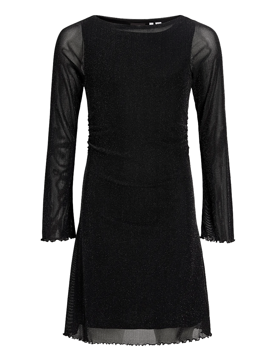JJXX Kids - JXMINNA MESH GLITTER LS DRESS WVN GRL - partykleider - black - 0