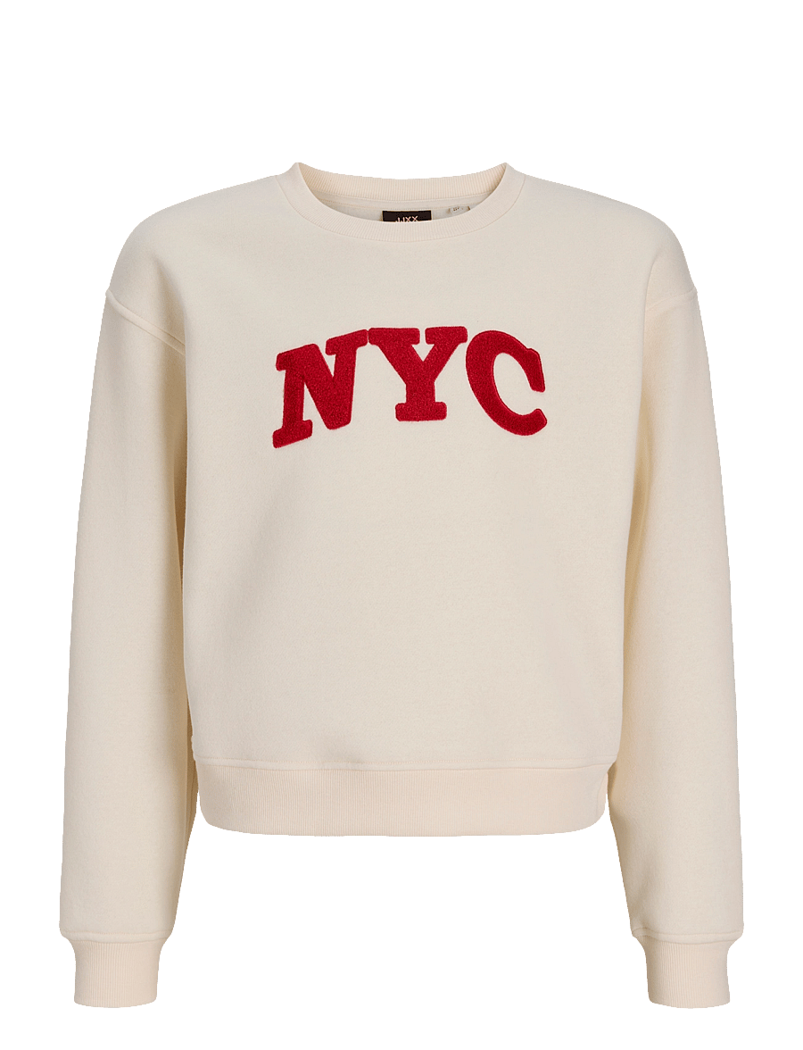 JJXX Kids - JXTATUM TERRY PATCH CREW SWT GRL - sweatshirts - cloud dancer - 1