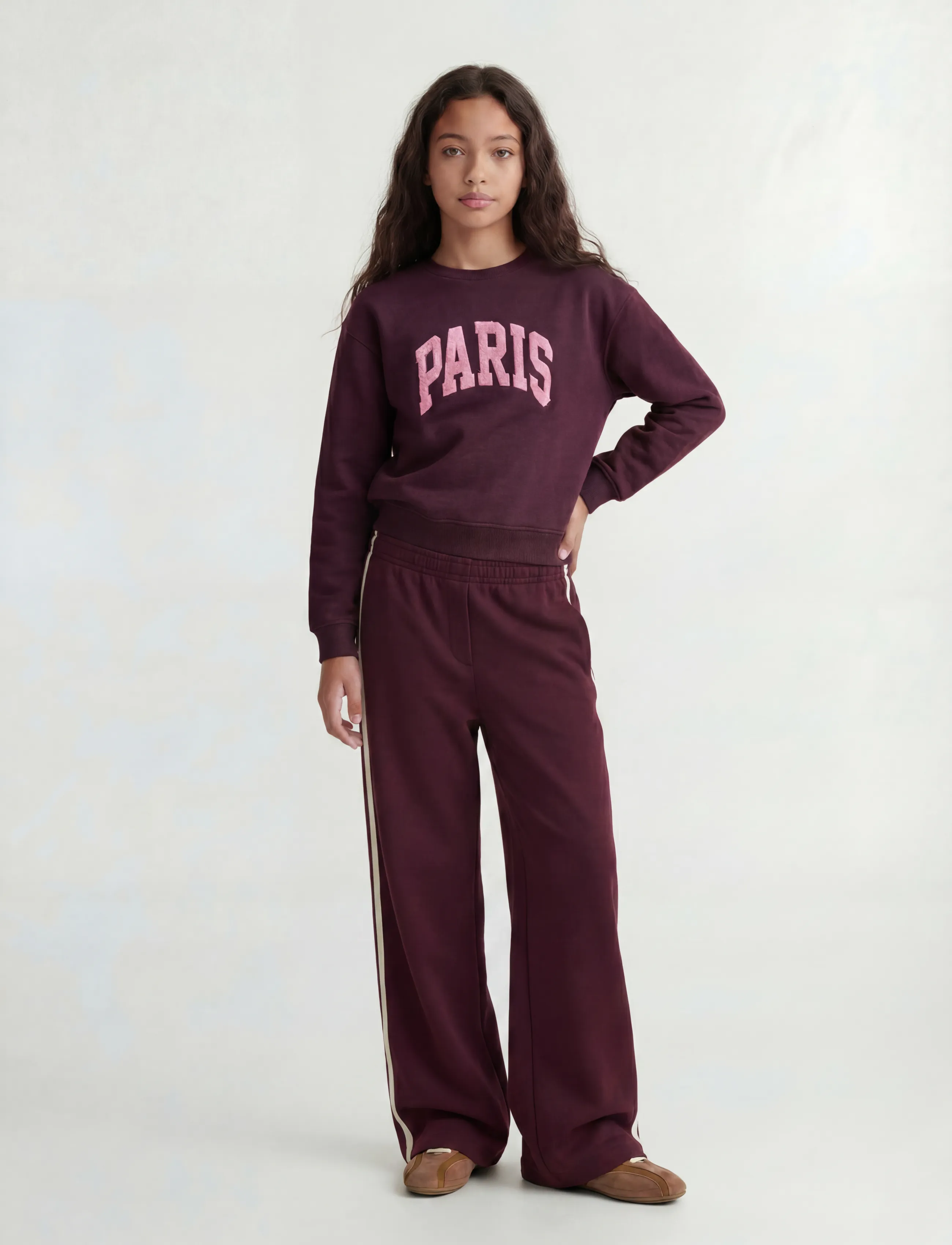 JJXX Kids - JXTATUM TERRY PATCH CREW SWT GRL - sweatshirts - winetasting - 4