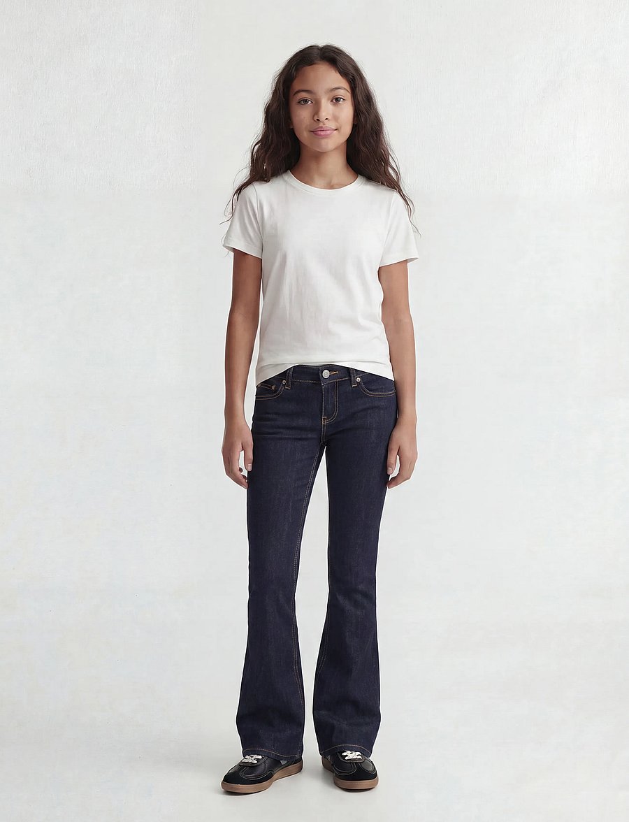 JJXX Kids - JXTEXAS FLARED LW C248 DNM GRL SN - bootcut jeans - dark blue denim - 4