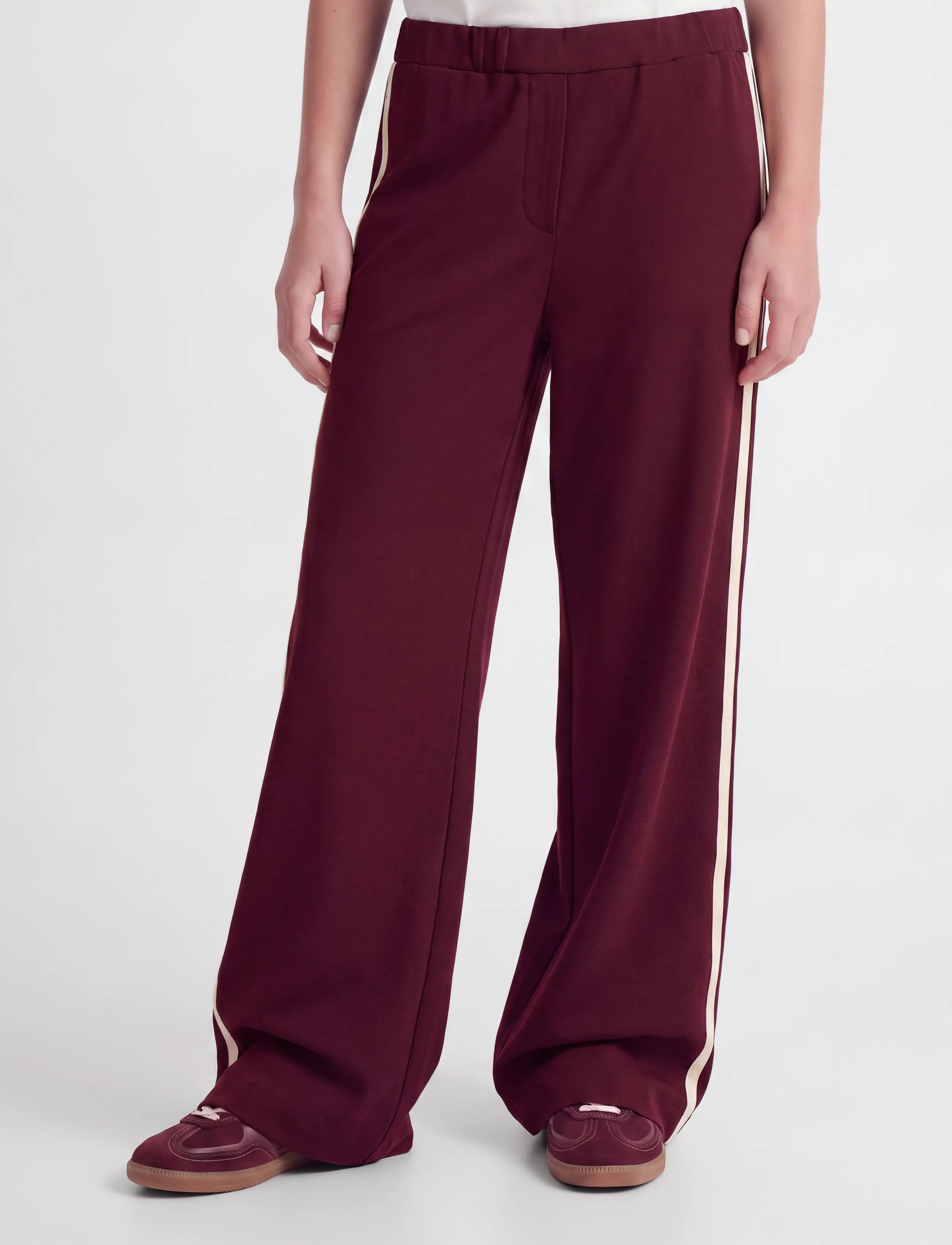 JJXX Kids JXSKY ESME WIDE PANTS PNT GRL - Mjukisbyxor - WINETASTING / burgundy