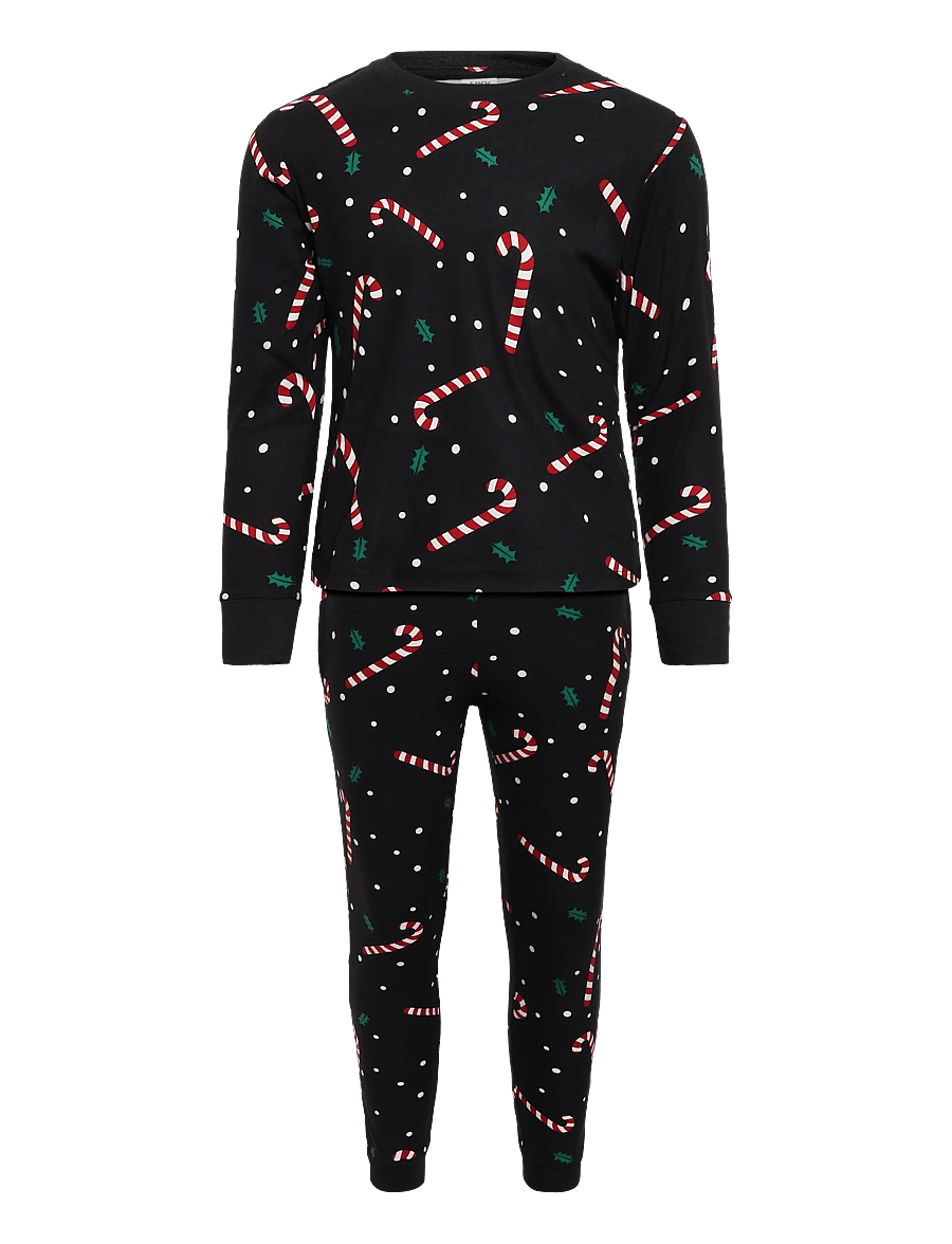 JJXX Kids - JXTRINE PRINTED LOUNGE SET W GRL - rinkiniai - black - 0