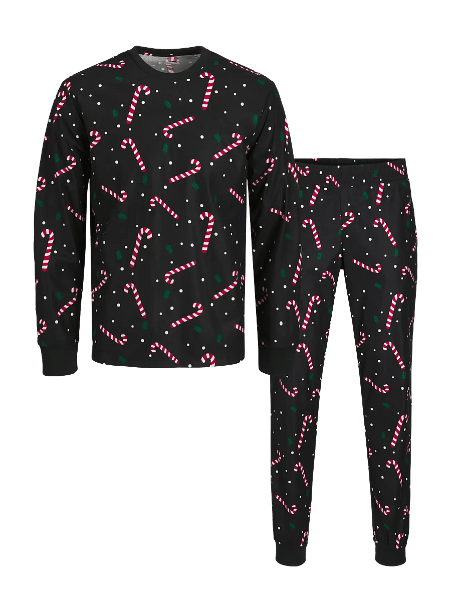 JJXX Kids - JXTRINE PRINTED LOUNGE SET W GRL - black - 0