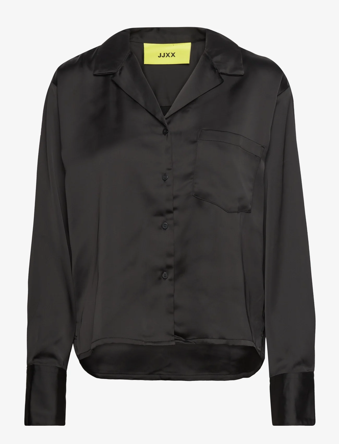 JJXX - JXEVA LS COMFORT SATIN SHIRT NOOS - long-sleeved shirts - black - 0