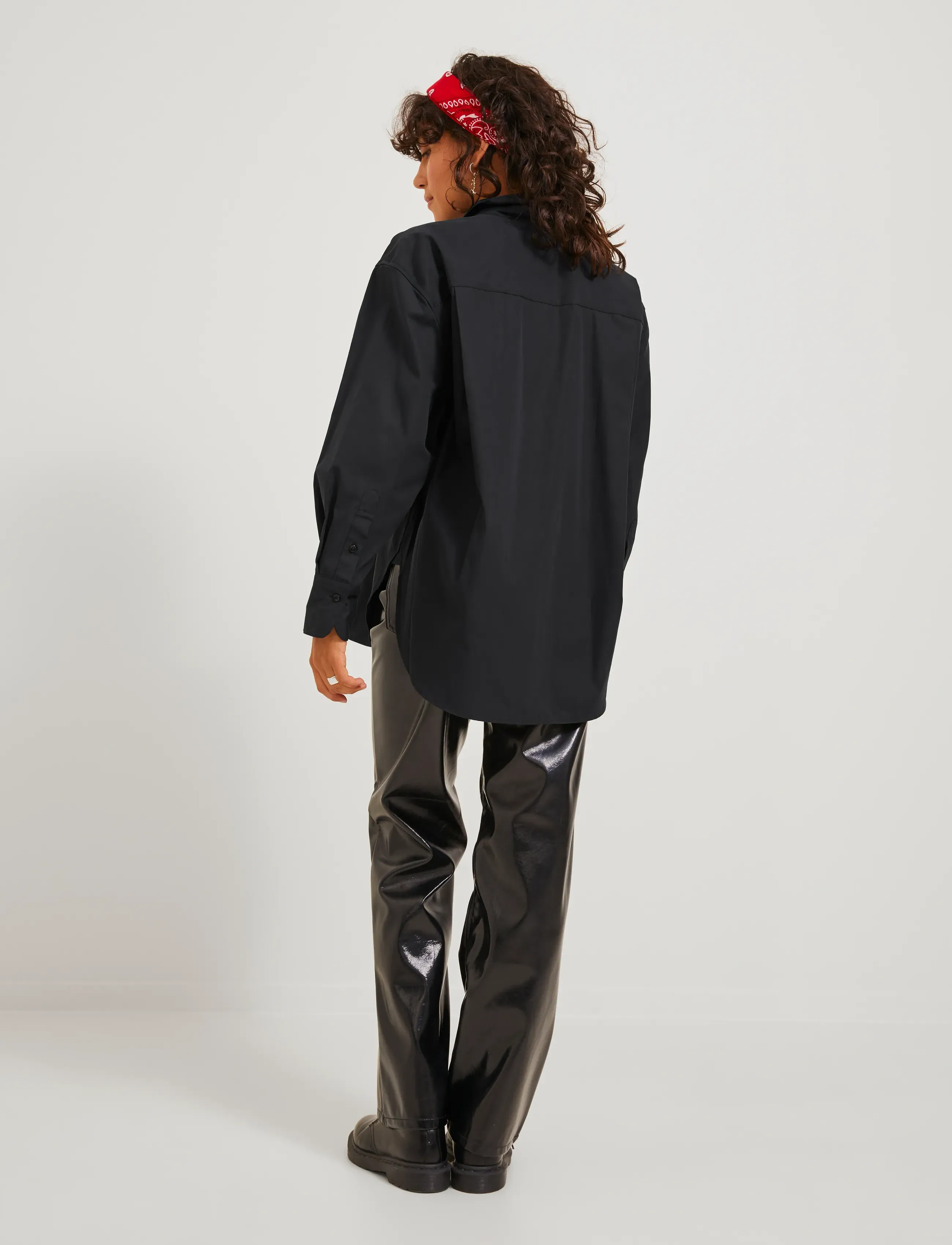 JJXX - JXJAMIE LS RELAXED POPLIN SHIRT WVN NOOS - langærmede skjorter - black - 5