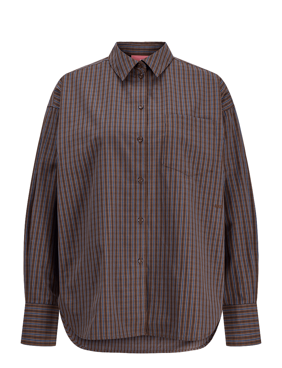 JJXX - JXJAMIE LS RELAXED POPLIN SHIRT WVN NOOS - langärmlige hemden - carafe - 0