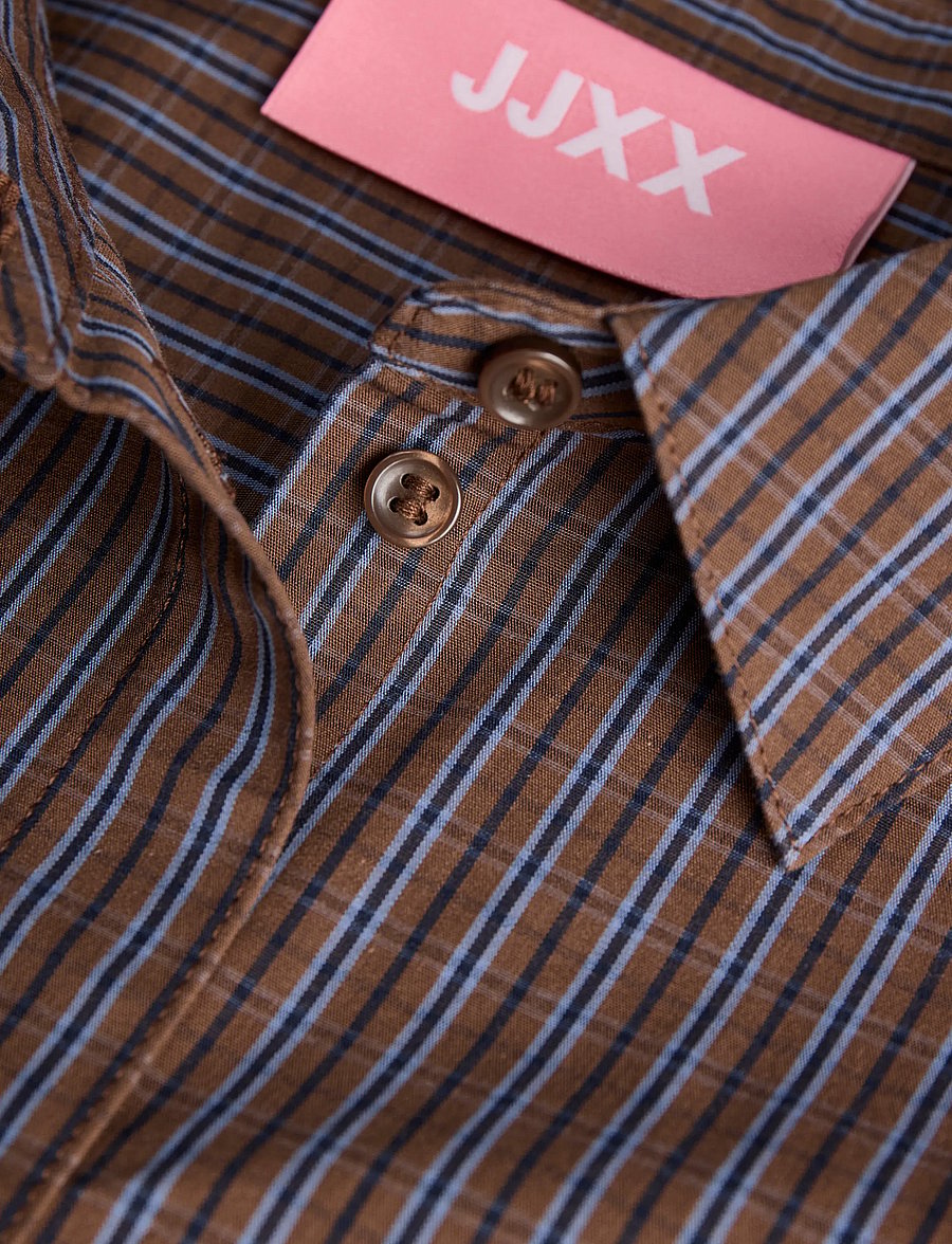 JJXX - JXJAMIE LS RELAXED POPLIN SHIRT WVN NOOS - langärmlige hemden - carafe - 3
