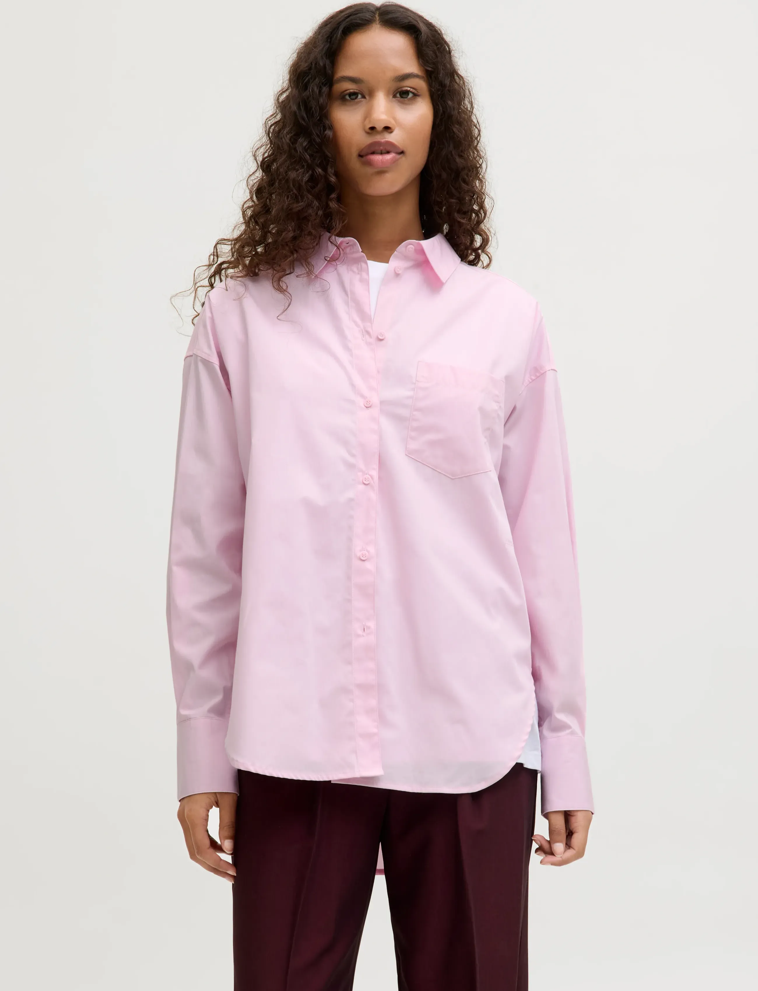JJXX JXJAMIE LS RELAXED POPLIN SHIRT WVN NOOS - Shirts - PINK LADY / pink/rose
