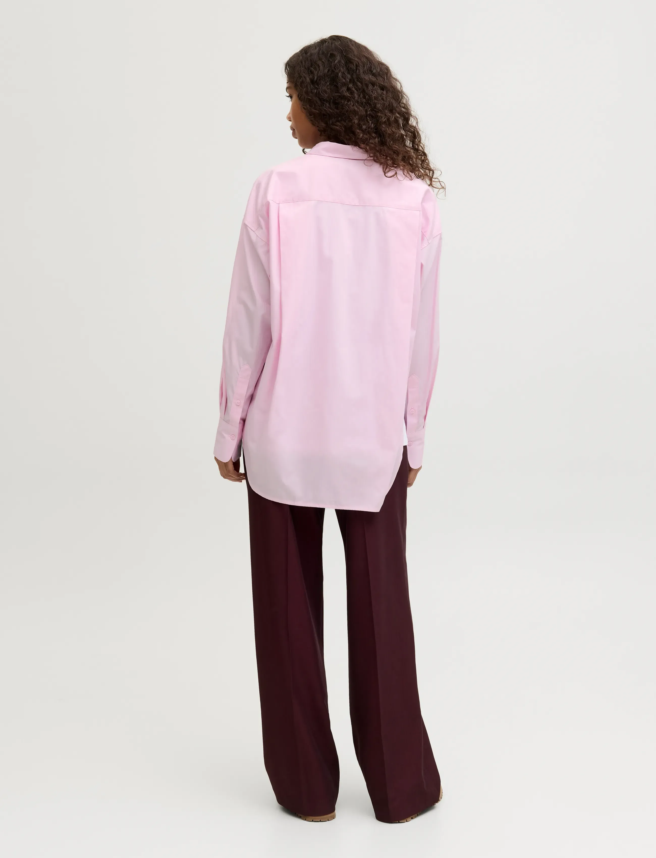 JJXX - JXJAMIE LS RELAXED POPLIN SHIRT WVN NOOS - langermede skjorter - pink lady - 3