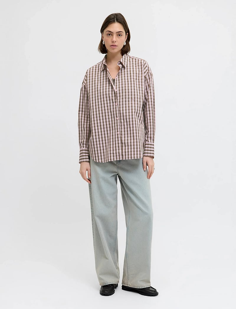 JJXX - JXJAMIE LS RELAXED POPLIN SHIRT WVN NOOS - langärmlige hemden - pink lady - 4