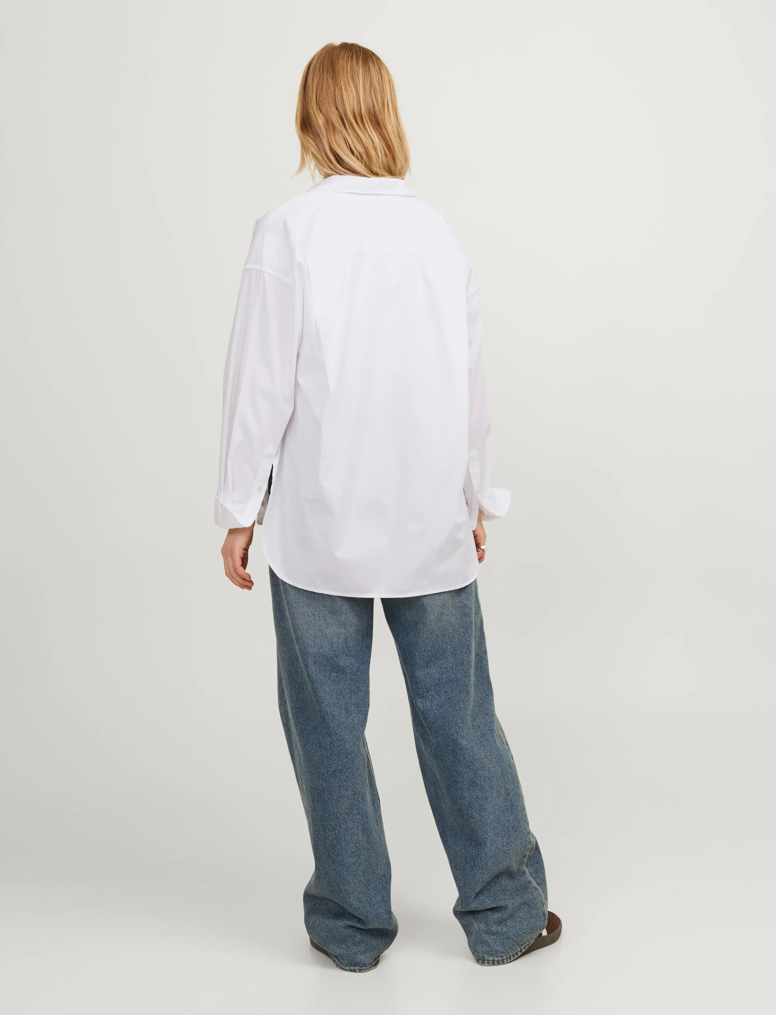 JJXX - JXJAMIE LS RELAXED POPLIN SHIRT WVN NOOS - long-sleeved shirts - white - 3