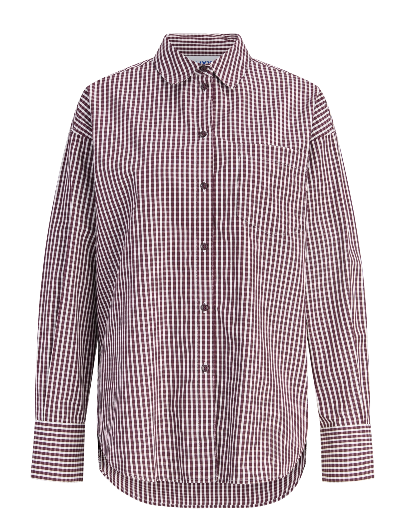 JJXX JXJAMIE LS RELAXED POPLIN SHIRT WVN NOOS - Inspiration - WINETASTING / burgundy