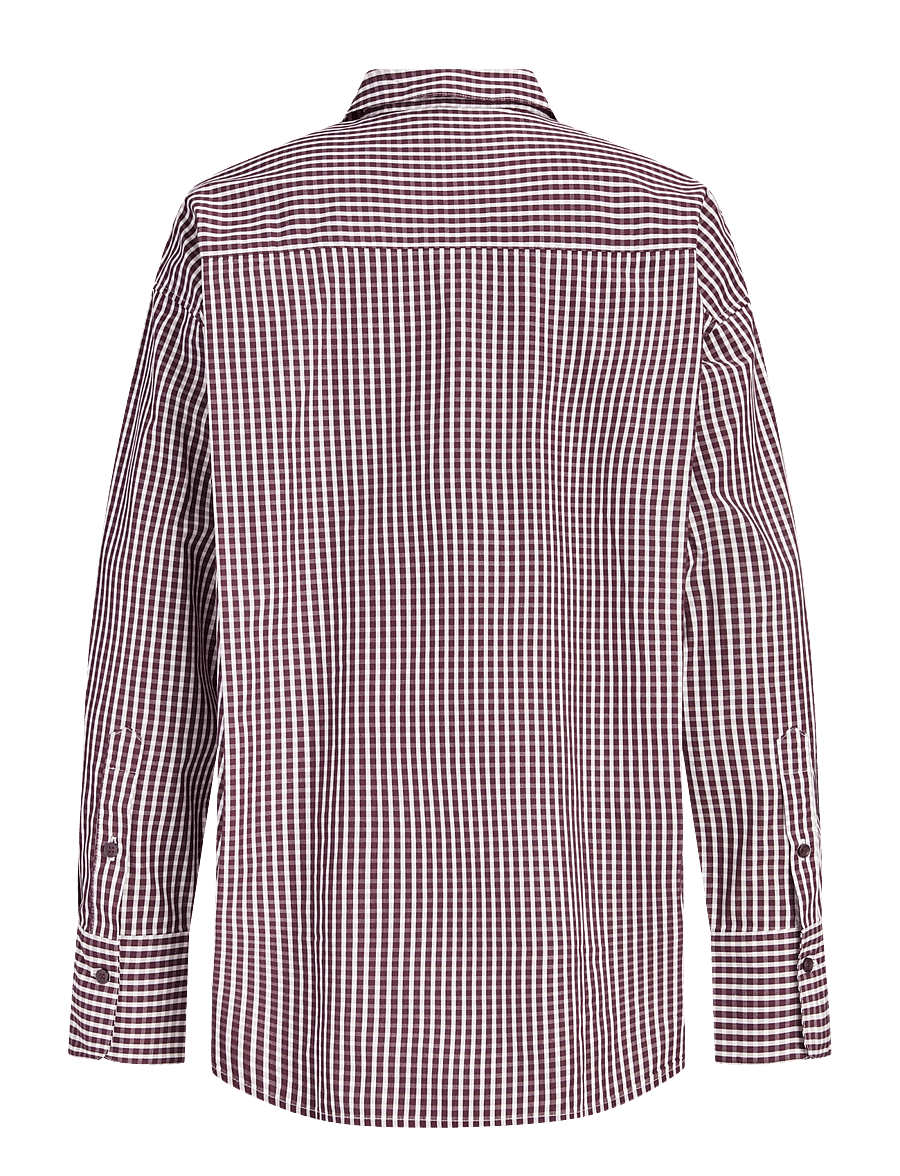 JJXX - JXJAMIE LS RELAXED POPLIN SHIRT WVN NOOS - langärmlige hemden - winetasting - 2