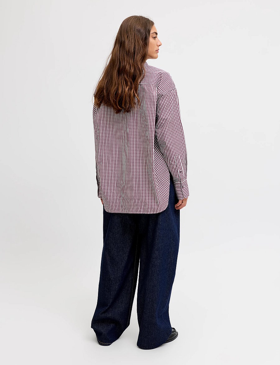 JJXX - JXJAMIE LS RELAXED POPLIN SHIRT WVN NOOS - langärmlige hemden - winetasting - 3