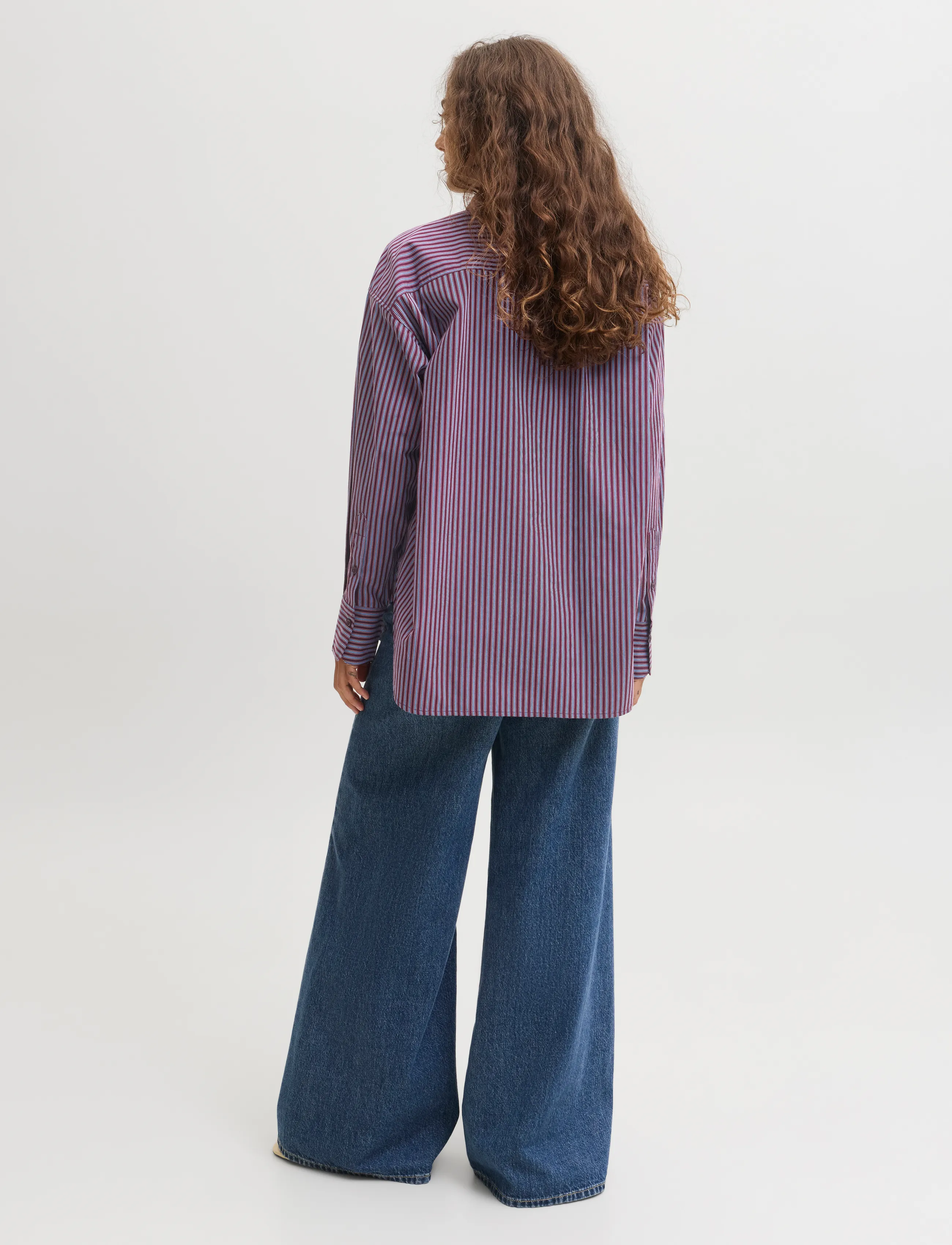 JJXX - JXJAMIE LS RELAXED POPLIN SHIRT WVN NOOS - langärmlige hemden - winetasting - 3