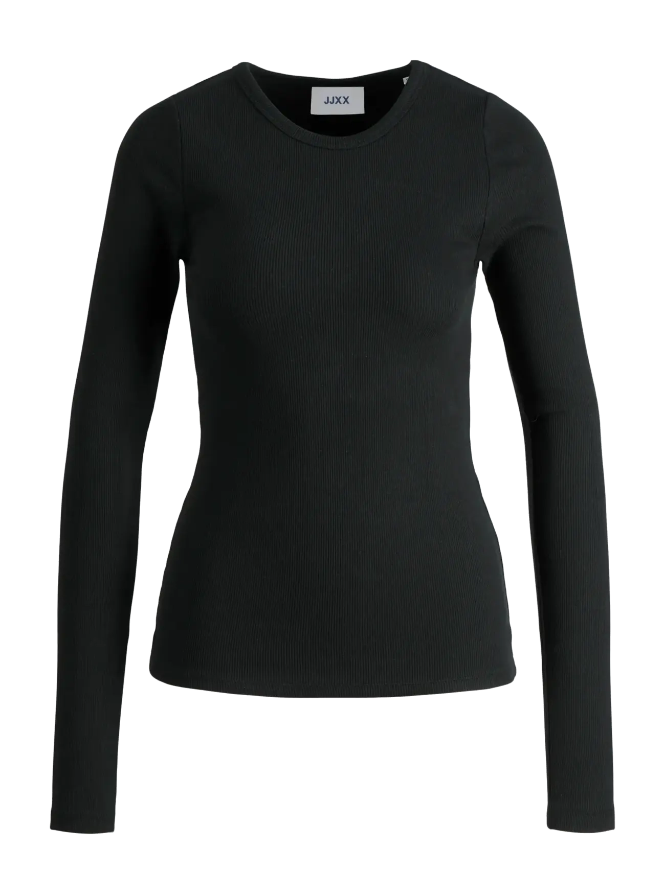 JJXX Jxfreya Str Ls Rib Tee Jrs Noos Schwarz - XS - Damen