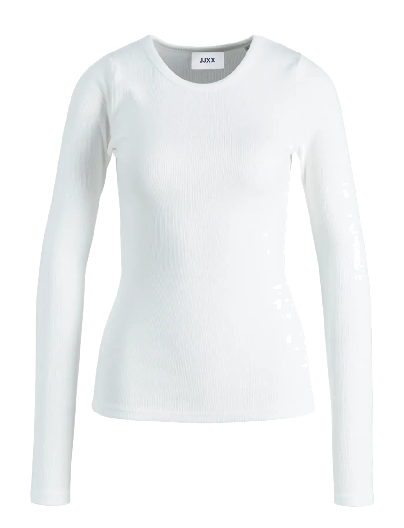 JJXX JXFREYA STR LS RIB TEE JRS NOOS - Kleidung - BRIGHT WHITE / white