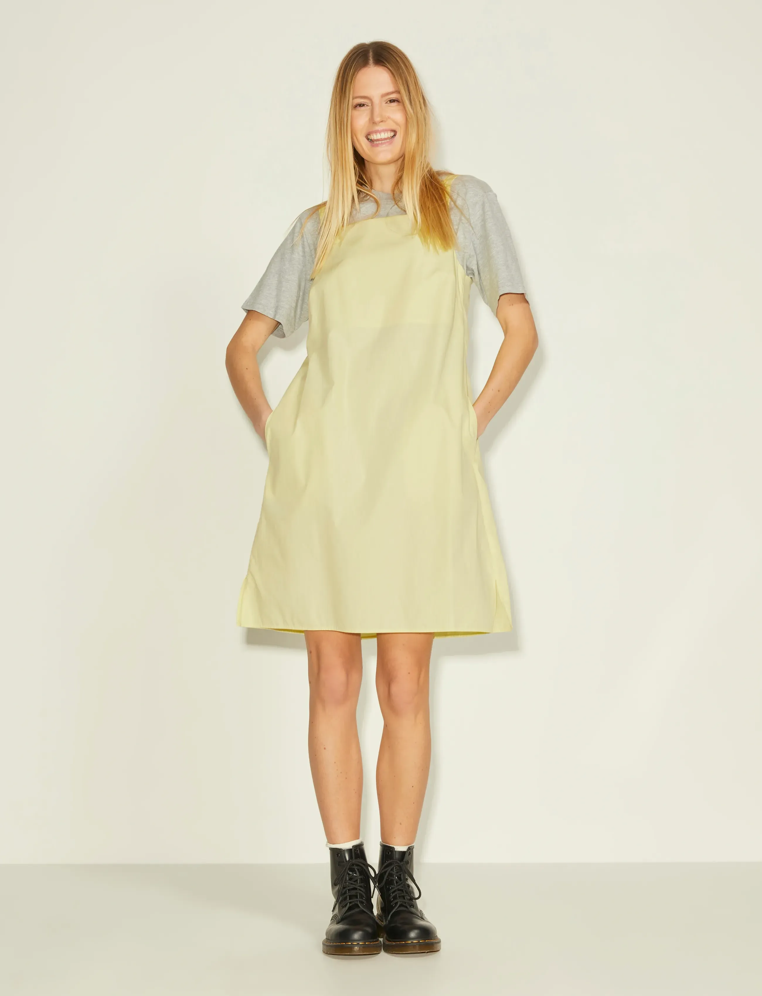 JJXX - JXNIKITA POPLIN DRESS SN - laveste priser - elfin yellow - 4