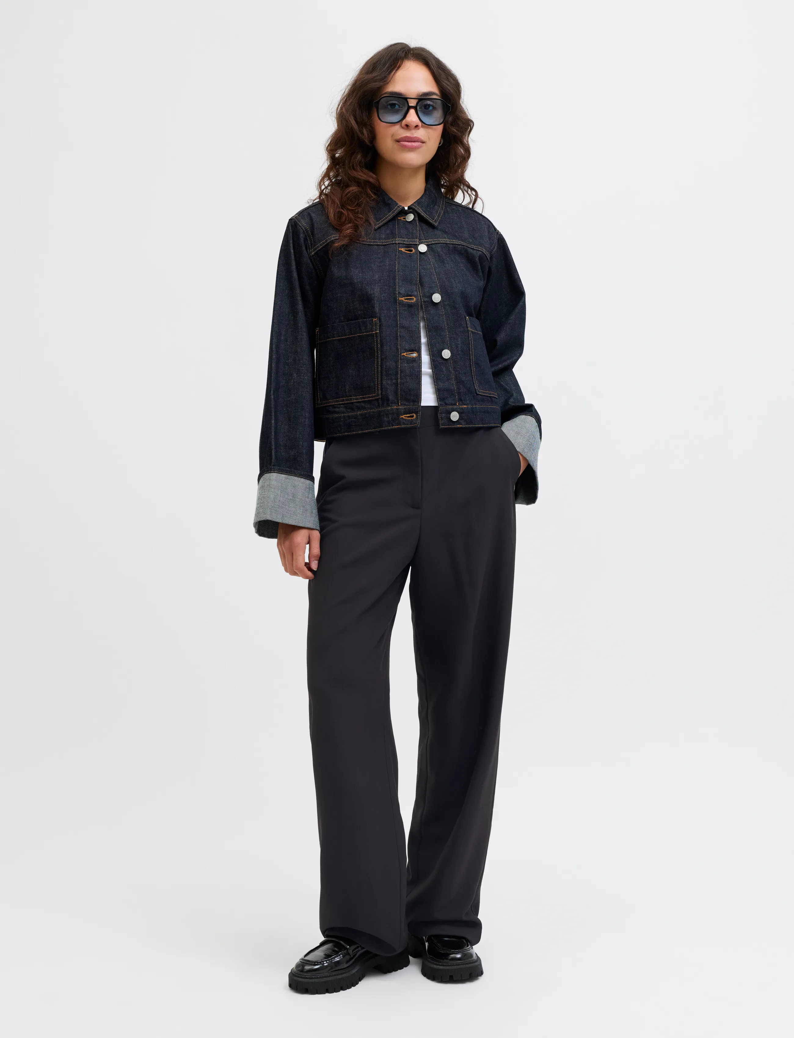 JJXX - JXLOLA MARY STRAIGHT HW PANTS TLR NOOS - black - 4