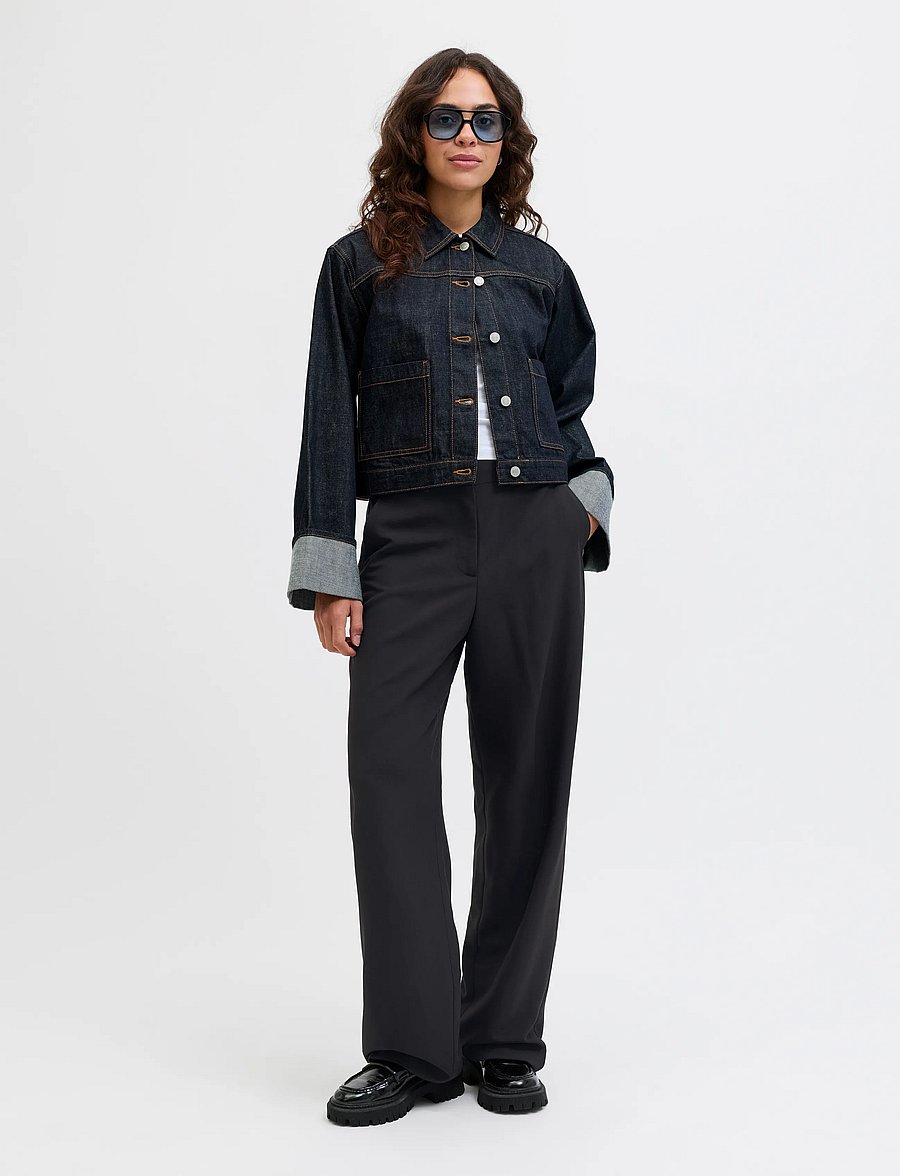 JJXX - JXLOLA MARY STRAIGHT HW PANTS TLR NOOS - black - 4