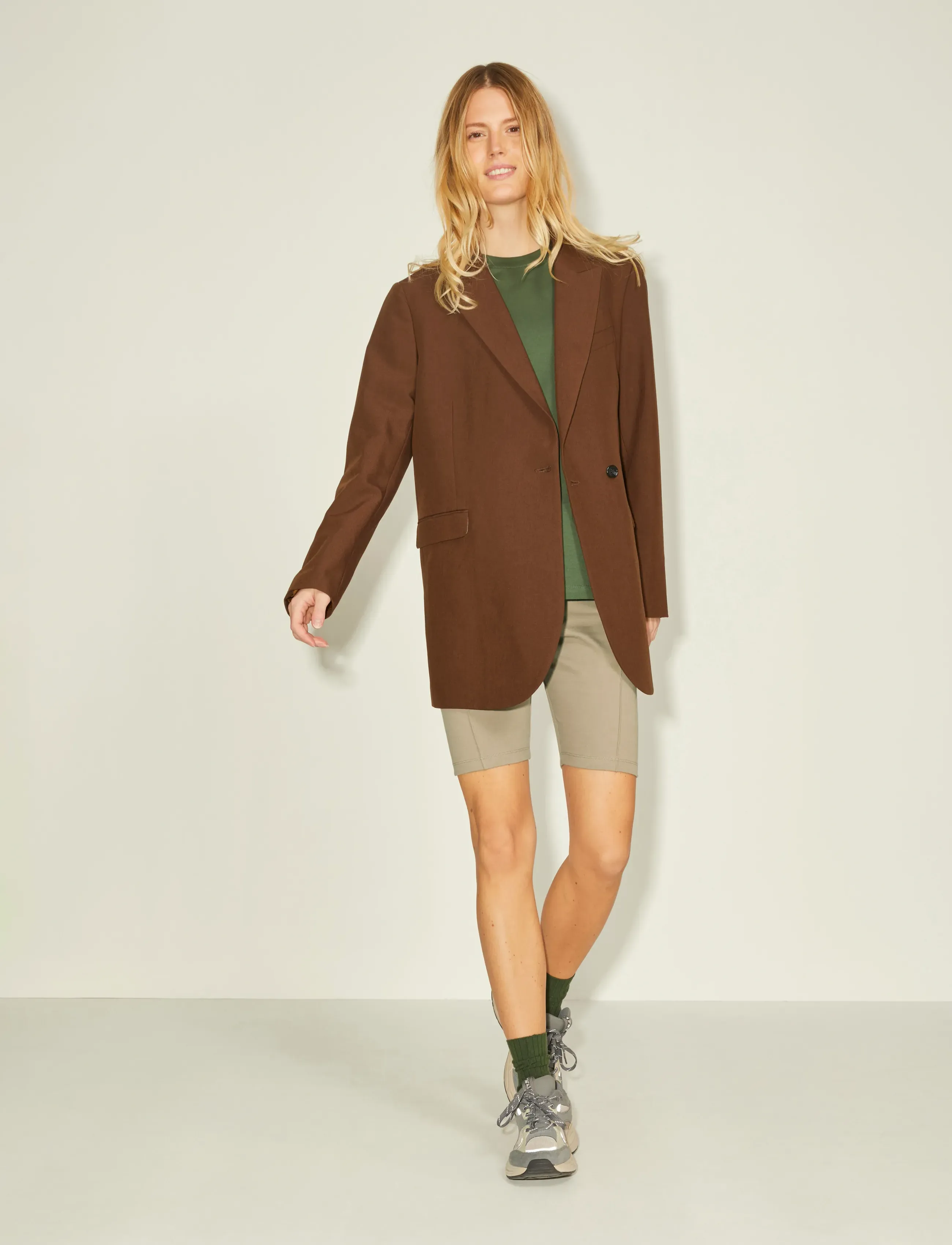 JJXX - JXOLIVIA HW  STRETCH TIME SHORTS SN - 1/2 længde - brindle - 4