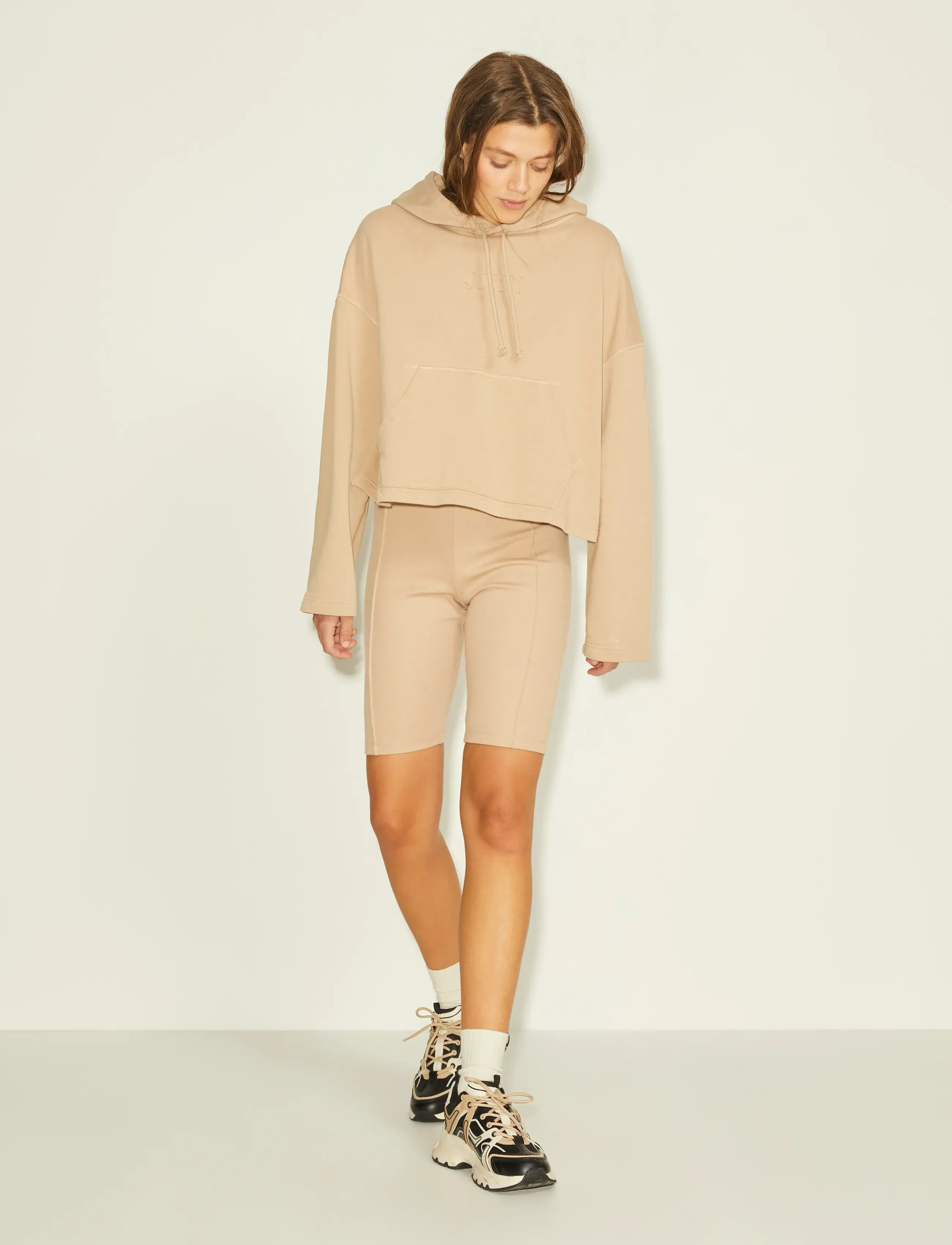 JJXX - JXOLIVIA HW  STRETCH TIME SHORTS SN - 1/2 længde - cornstalk - 4