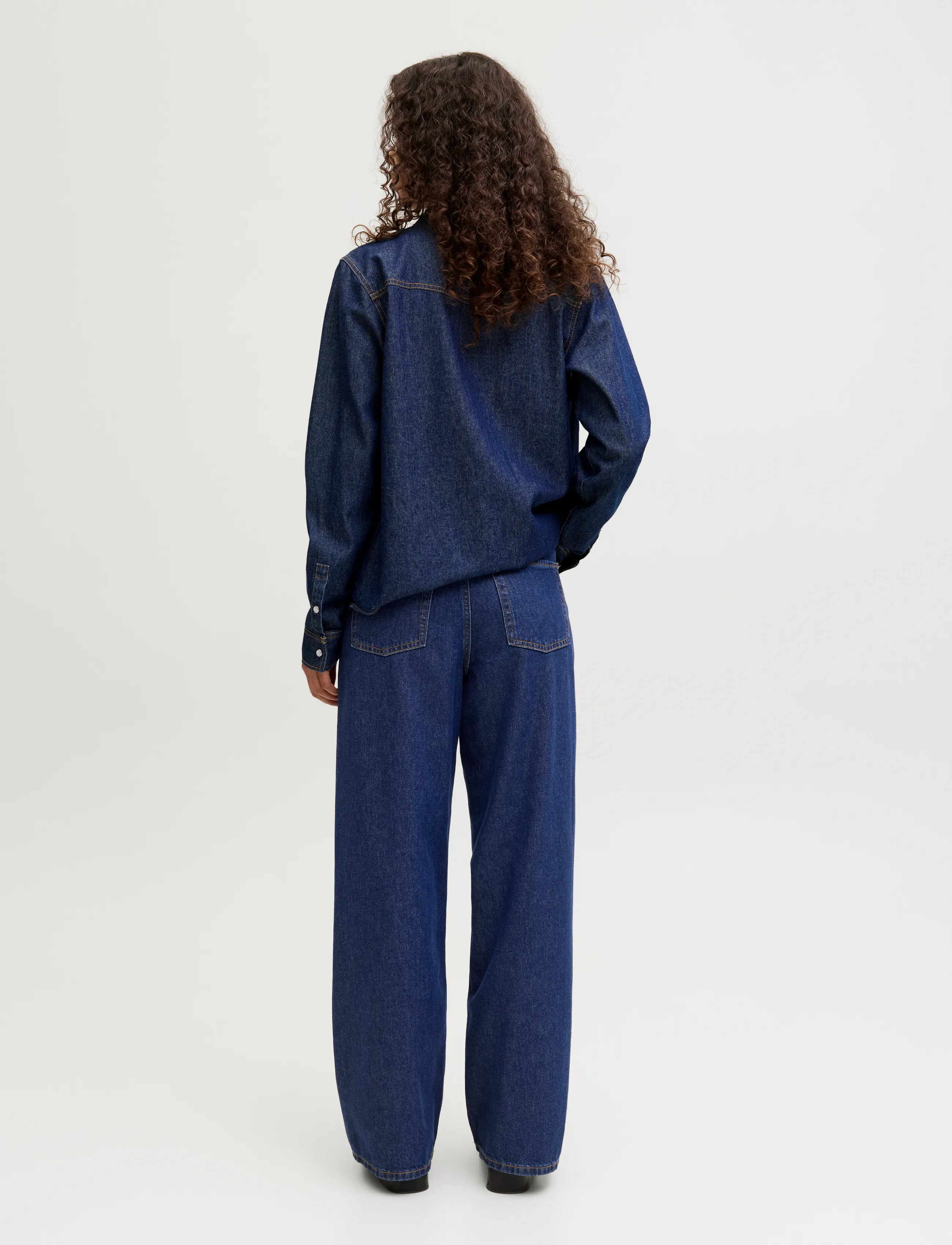 JJXX - JXTOKYO WIDE HW MR6001 DNM NOOS - hosen mit weitem bein - dark blue denim - 3