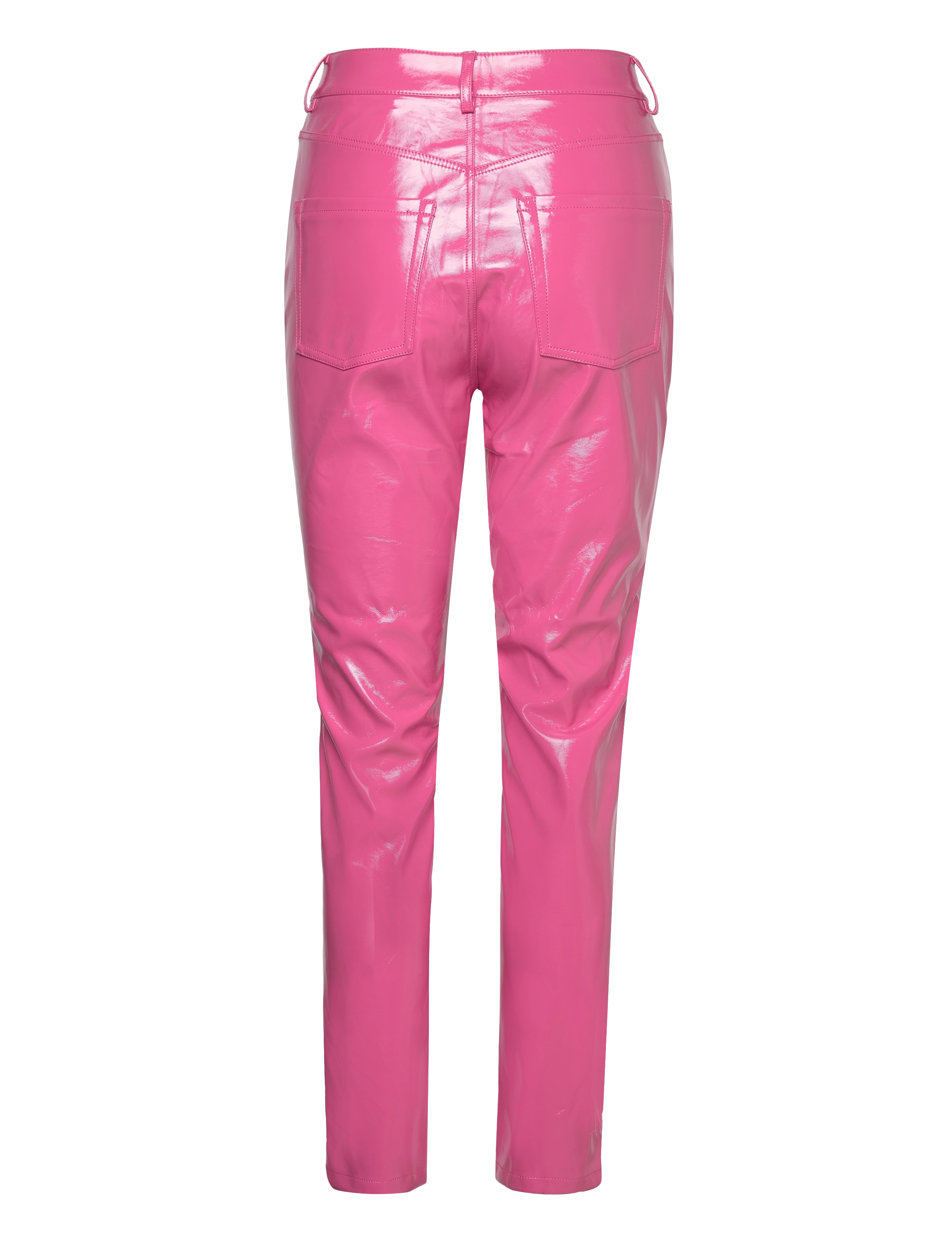 JJXX - JXBERLIN SLIM HW FAUX LEAT PANTS NOOS - lederhosen - carmine rose - 2
