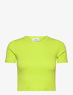 JXFLORIE STR SS RIB TEE JRS NOOS - LIME PUNCH