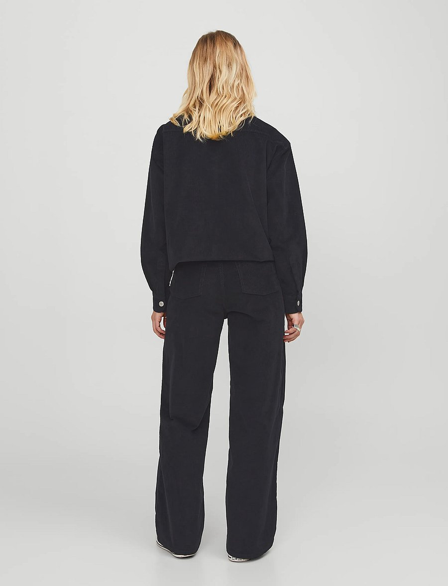 JJXX - JXZOE GELLY WIDE HW PANTS PNT SN - vida jeans - black - 3