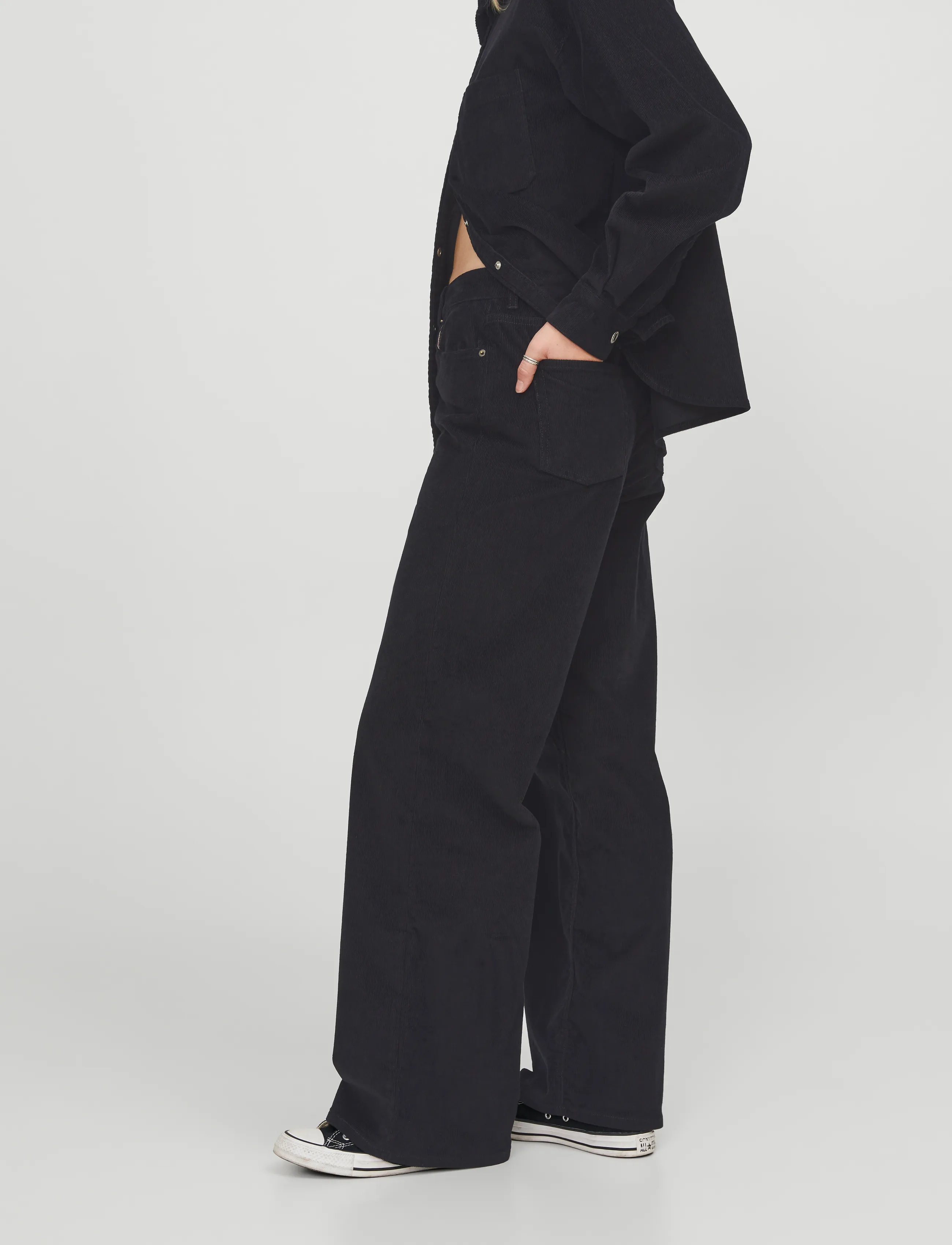 JJXX - JXZOE GELLY WIDE HW PANTS PNT SN - vida jeans - black - 5
