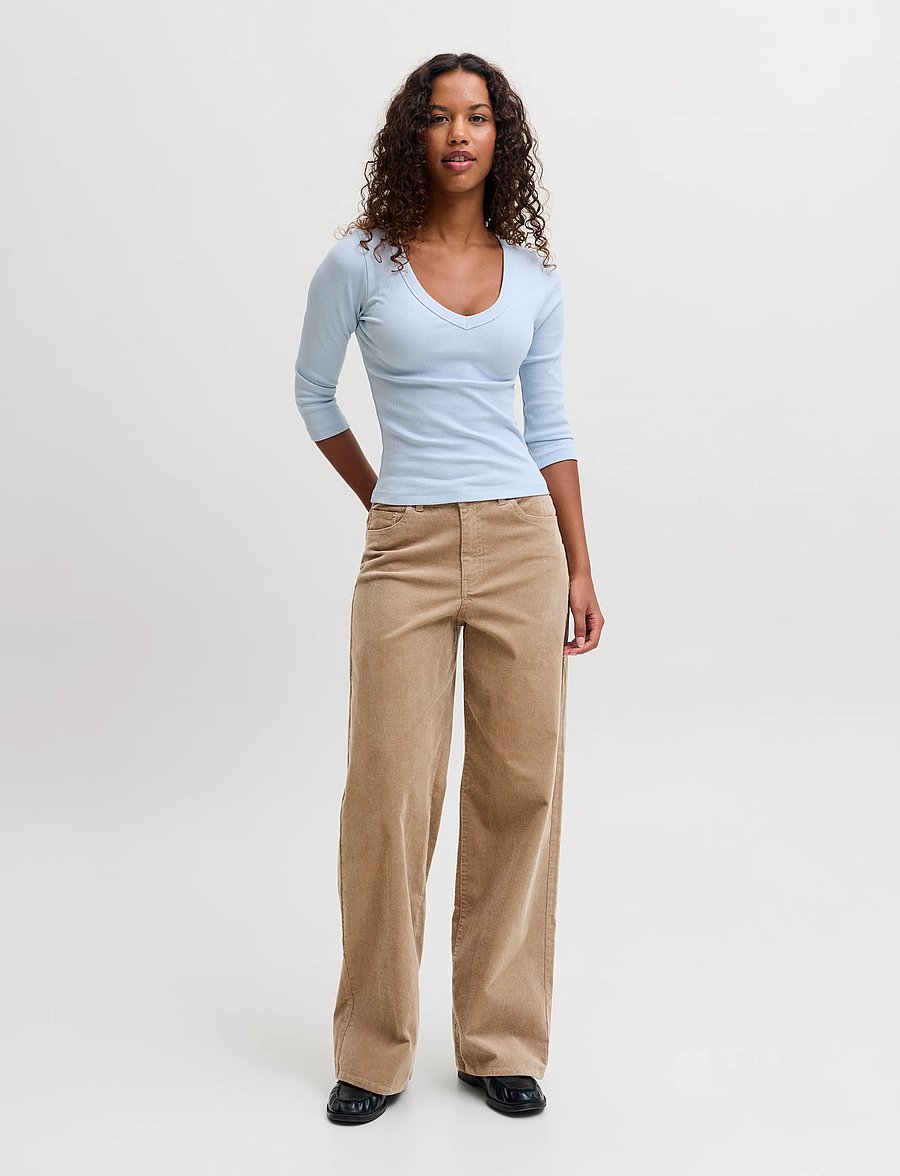 JJXX - JXZOE GELLY WIDE HW PANTS PNT SN - hosen mit weitem bein - petrified oak - 4