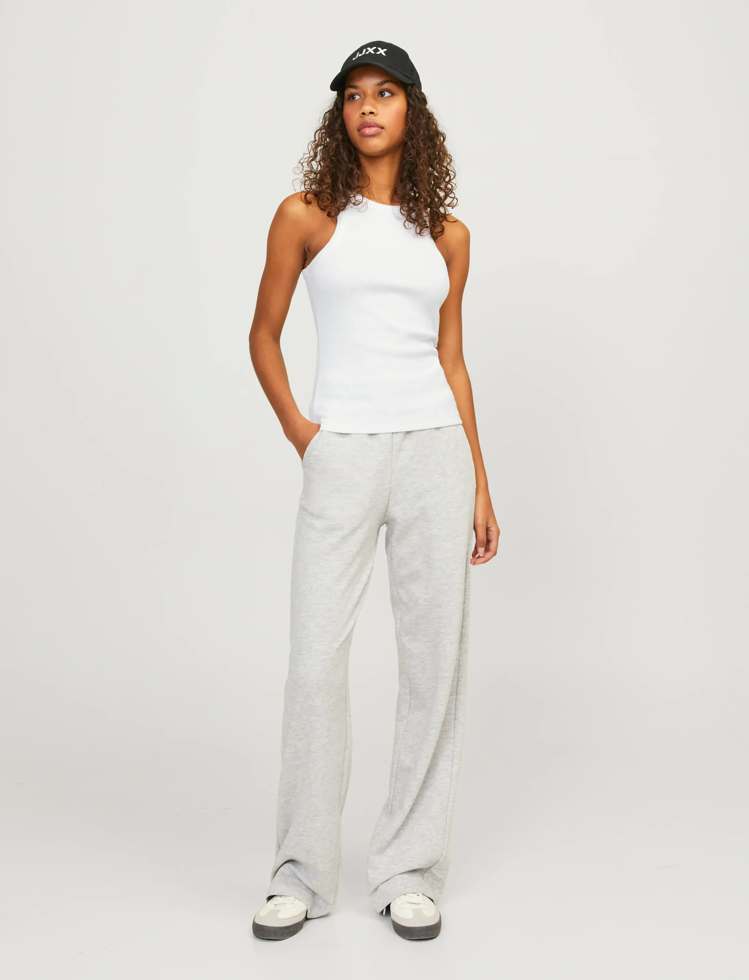 JJXX - JXFOREST STR SL RIB TOP JRS NOOS - laveste priser - bright white - 4