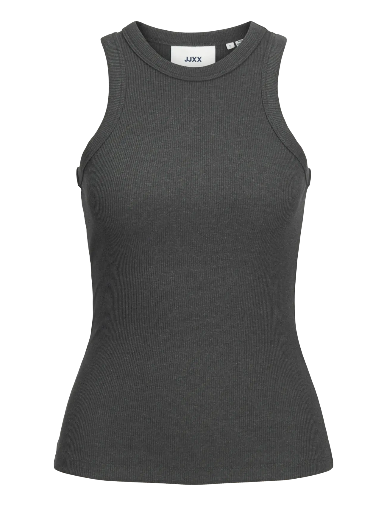 JJXX JXFOREST STR SL RIB TOP JRS NOOS - Tøj - DARK GREY MELANGE / grey