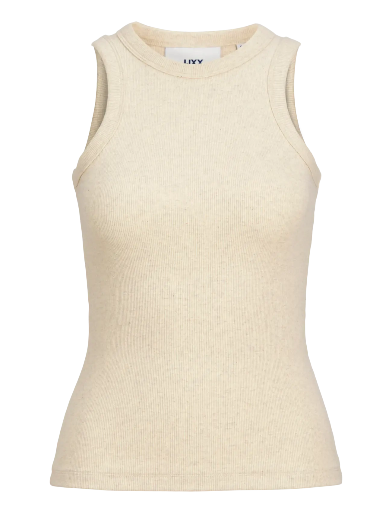 JJXX JXFOREST STR SL RIB TOP JRS NOOS - Kläder - OATMEAL / beige