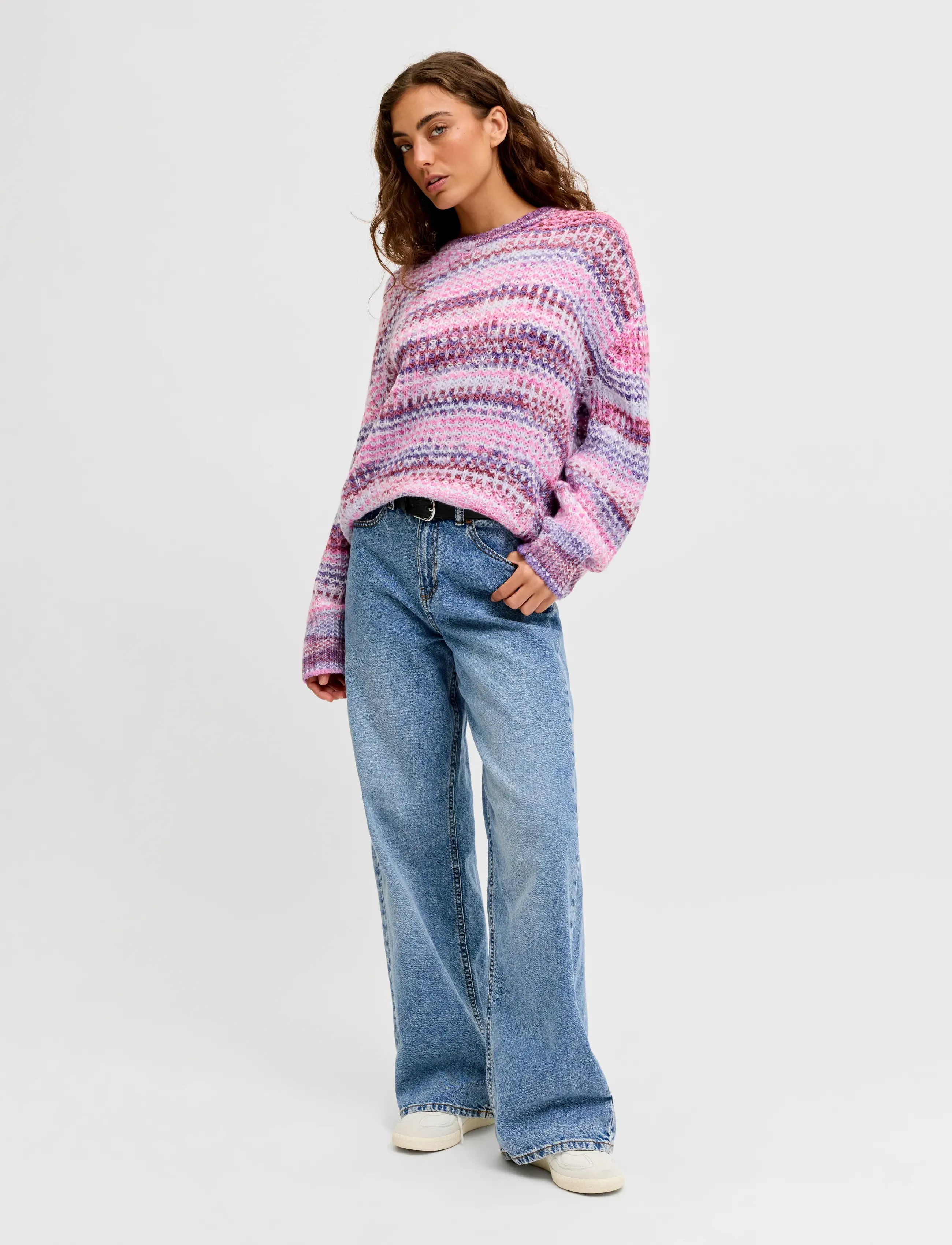 JJXX - JXTOKYO WIDE HW R6009 DNM NOOS - pantalons larges - light blue denim - 4