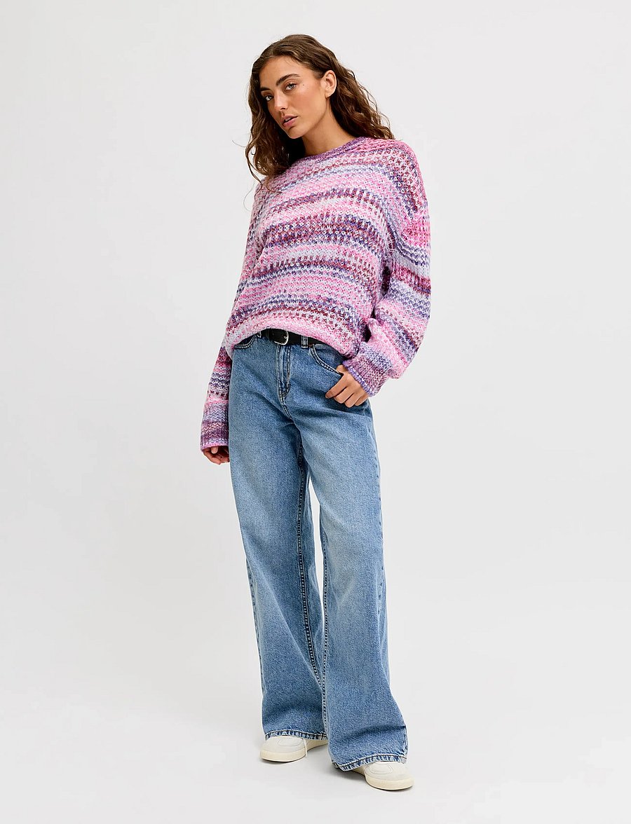 JJXX - JXTOKYO WIDE HW R6009 DNM NOOS - pantalons larges - light blue denim - 4