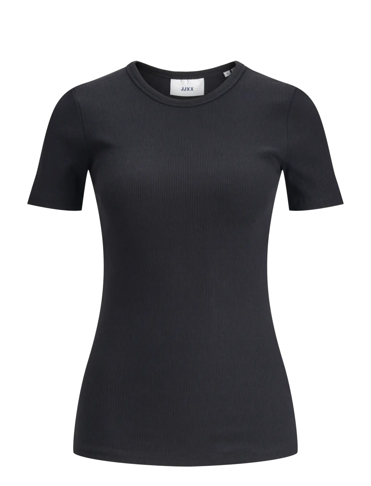 JJXX JXFRANKIE STR SS RIB TEE JRS NOOS - Tøj - BLACK / black