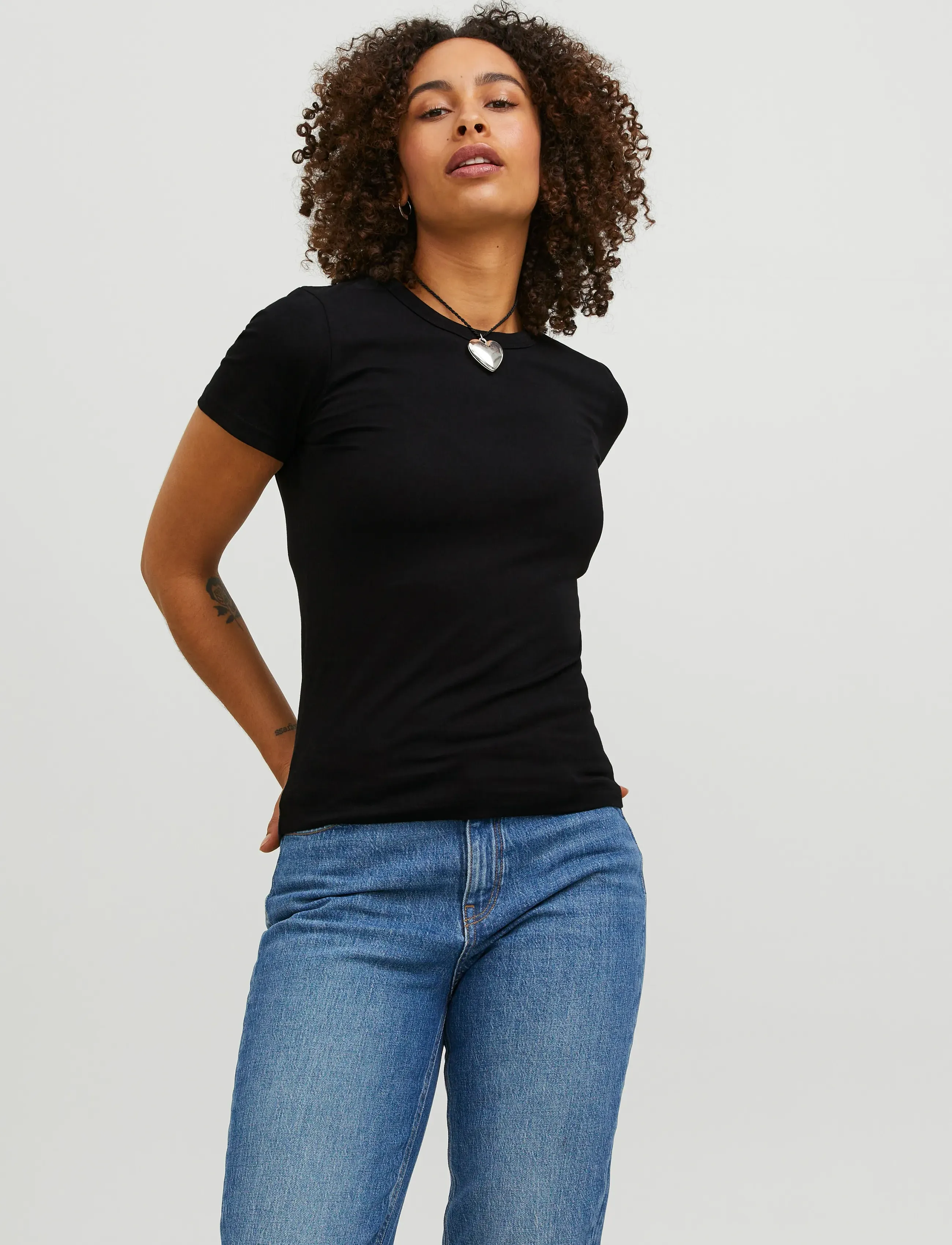 JJXX JXGIGI STR SS TEE JRS NOOS - T-Shirts & Tops - BLACK / black