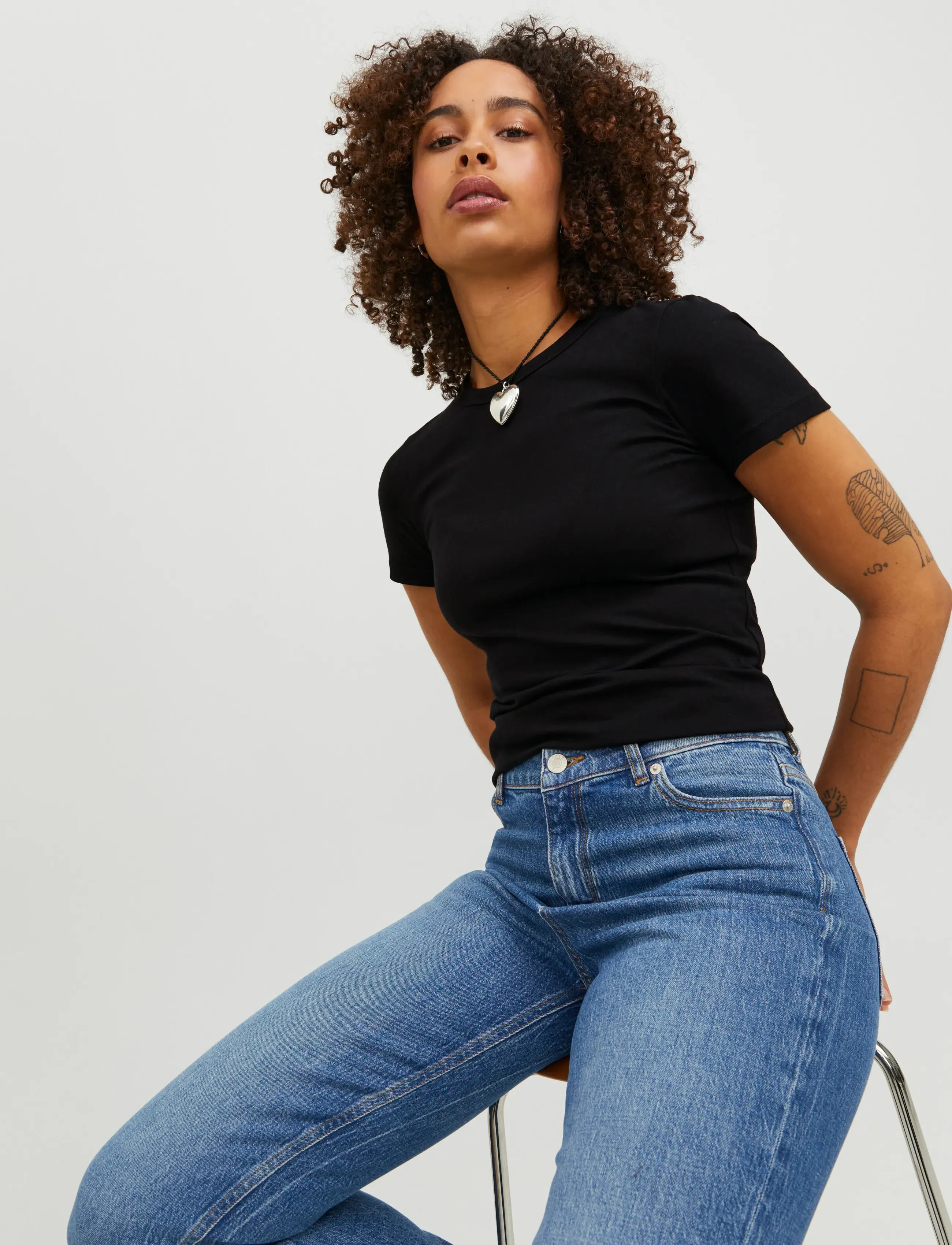 JJXX - JXGIGI STR SS TEE JRS NOOS - t-shirts - black - 5