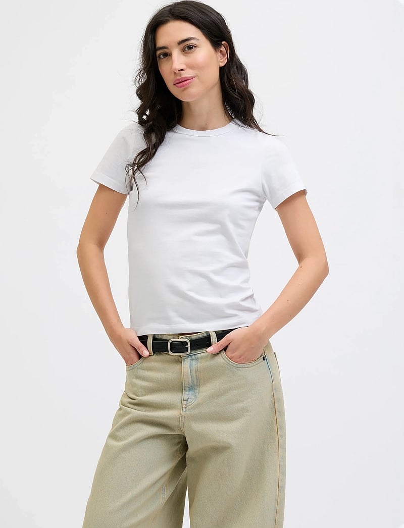 JJXX - JXGIGI STR SS TEE JRS NOOS - t-shirts - bright white - 0