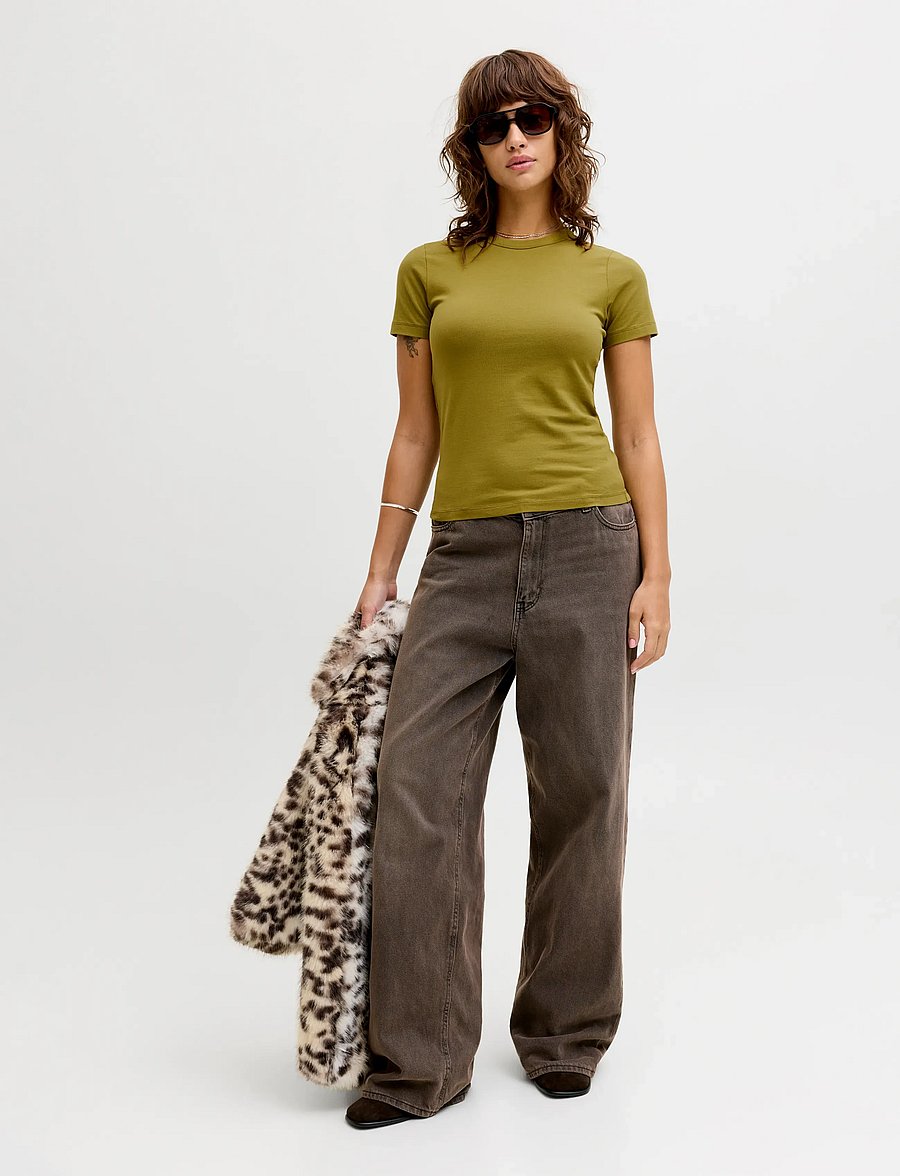 JJXX - JXGIGI STR SS TEE JRS NOOS - t-shirts - green moss - 4