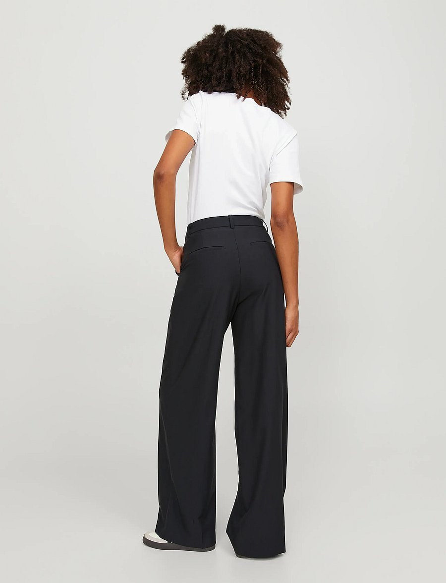 JJXX - JXAYA ELLIS WIDE HW PANTS TLR NOOS - pantalons larges - black - 3