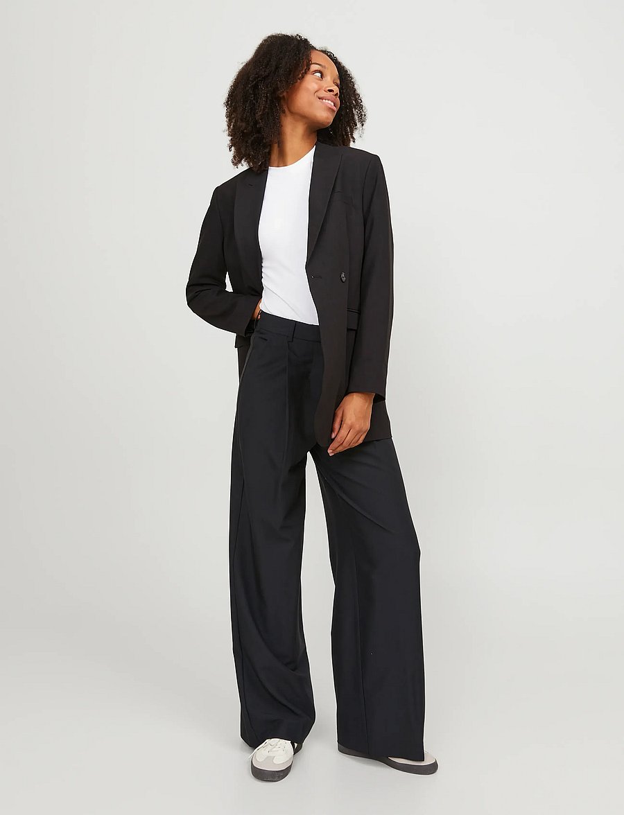 JJXX - JXAYA ELLIS WIDE HW PANTS TLR NOOS - pantalons larges - black - 4