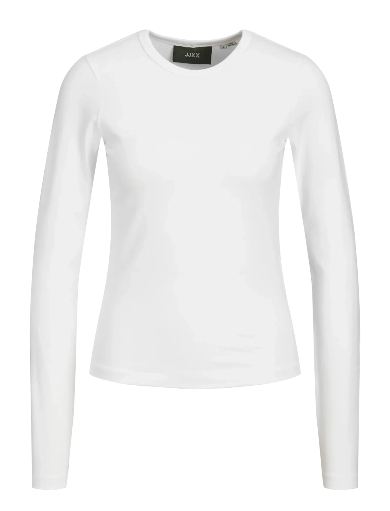 JJXX JXCELINE GIGI STR LS SOLID TEE JRS NOOS - Tøj - BRIGHT WHITE / white