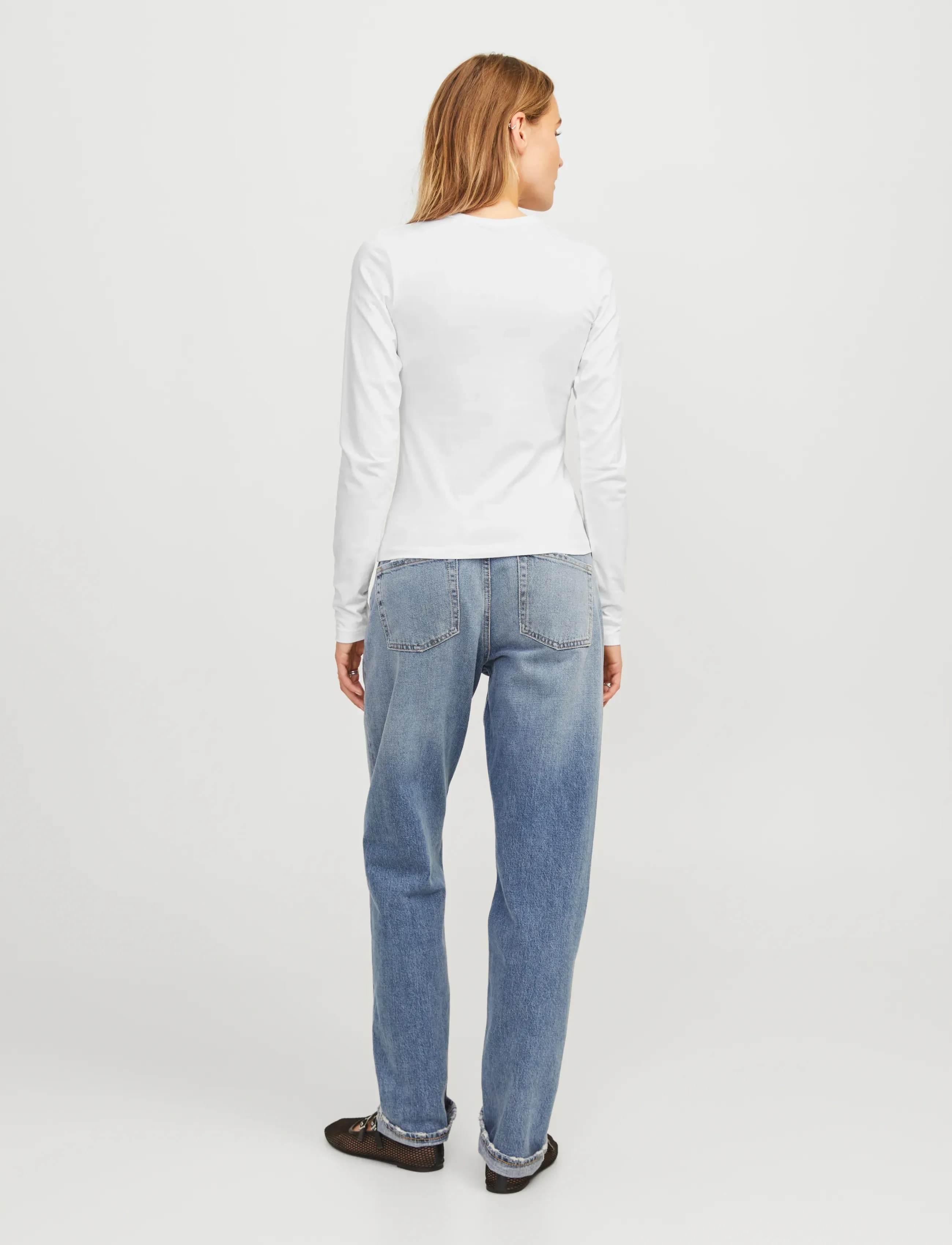 JJXX - JXCELINE GIGI STR LS SOLID TEE JRS NOOS - die niedrigsten preise - bright white - 3